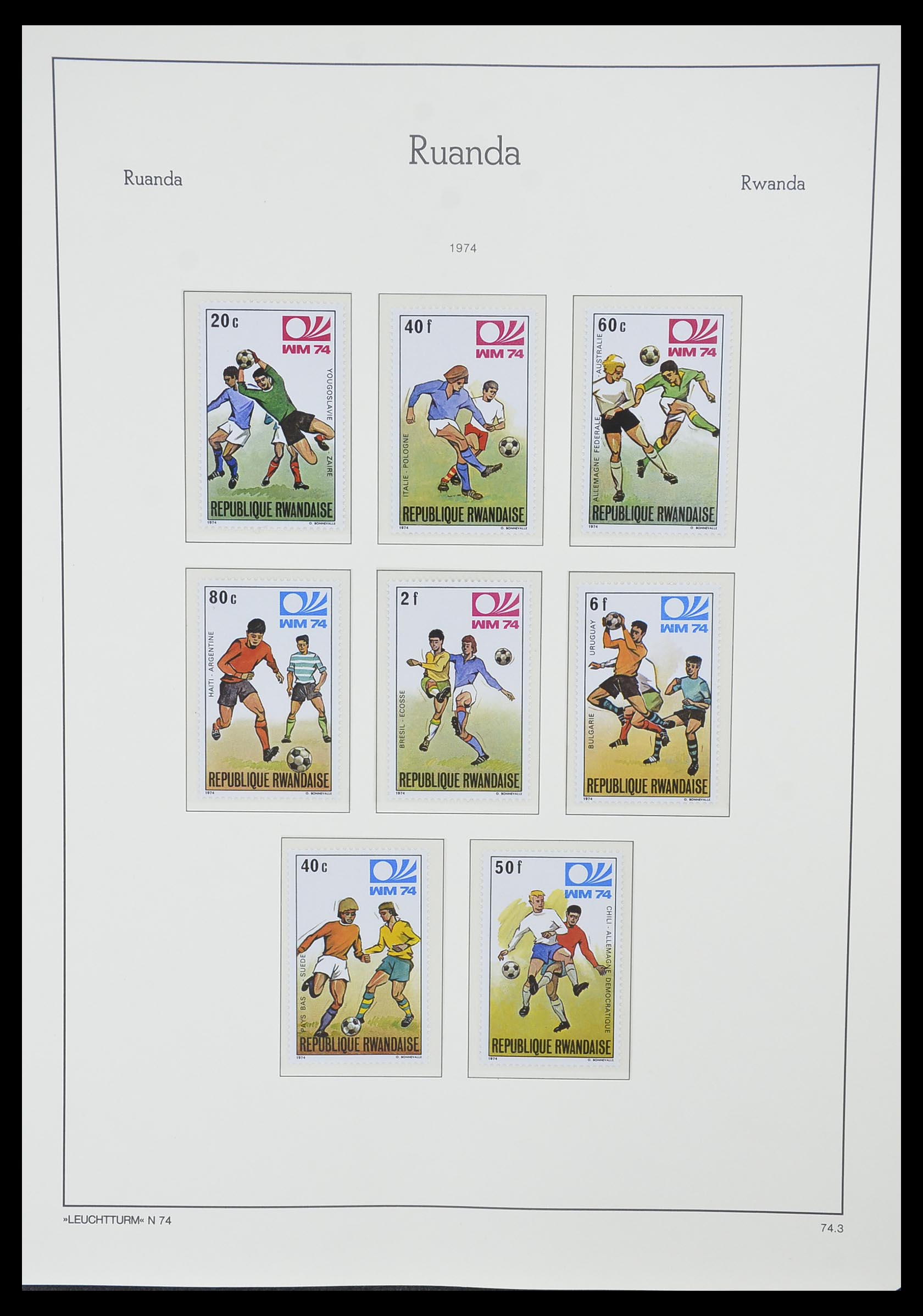 33767 090 - Postzegelverzameling 33767 Rwanda 1962-1988.