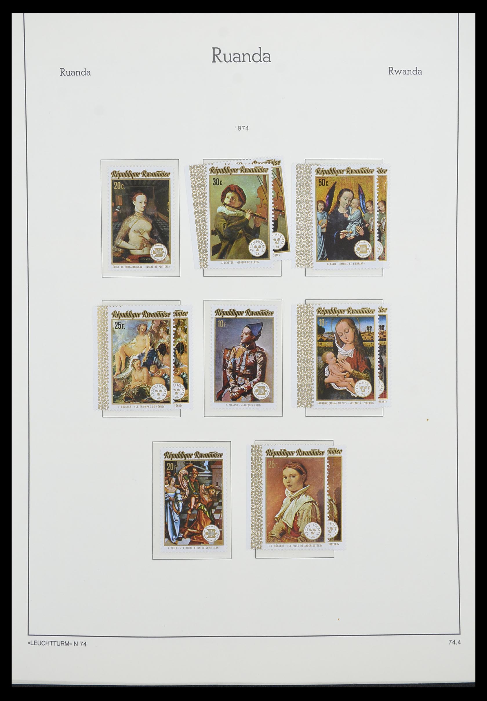 33767 091 - Postzegelverzameling 33767 Rwanda 1962-1988.