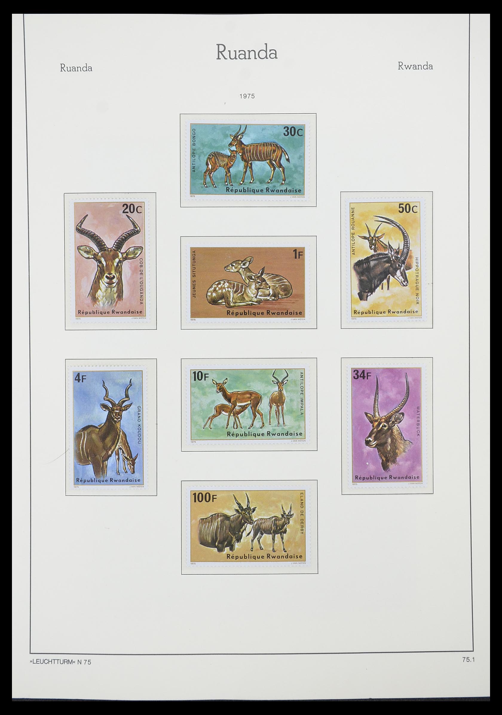 33767 096 - Postzegelverzameling 33767 Rwanda 1962-1988.
