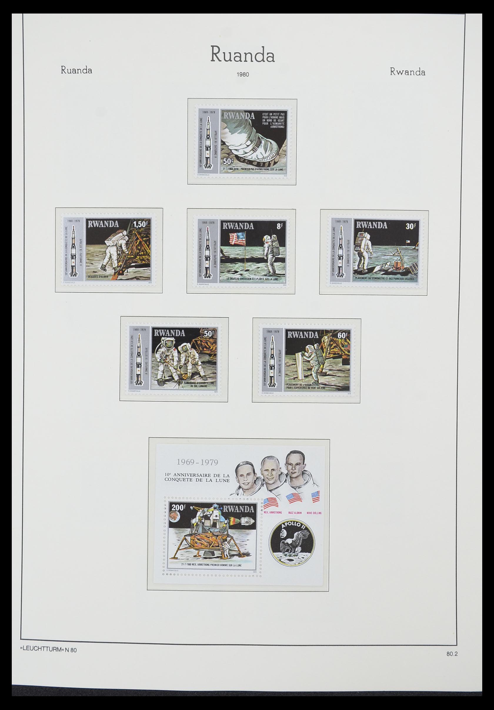 33767 143 - Postzegelverzameling 33767 Rwanda 1962-1988.