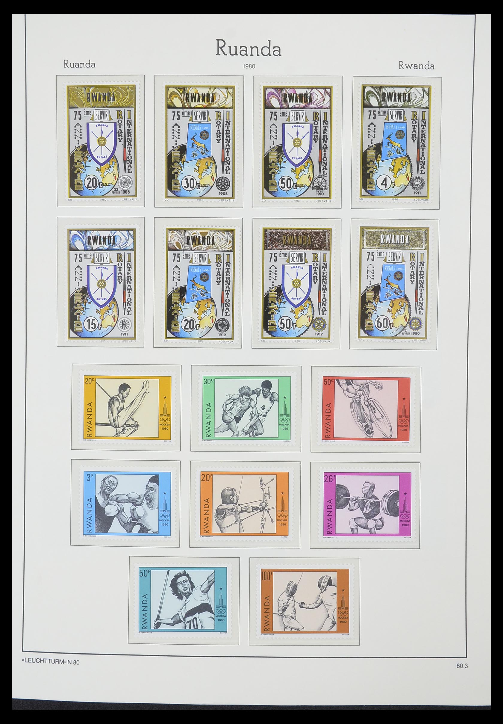33767 144 - Postzegelverzameling 33767 Rwanda 1962-1988.