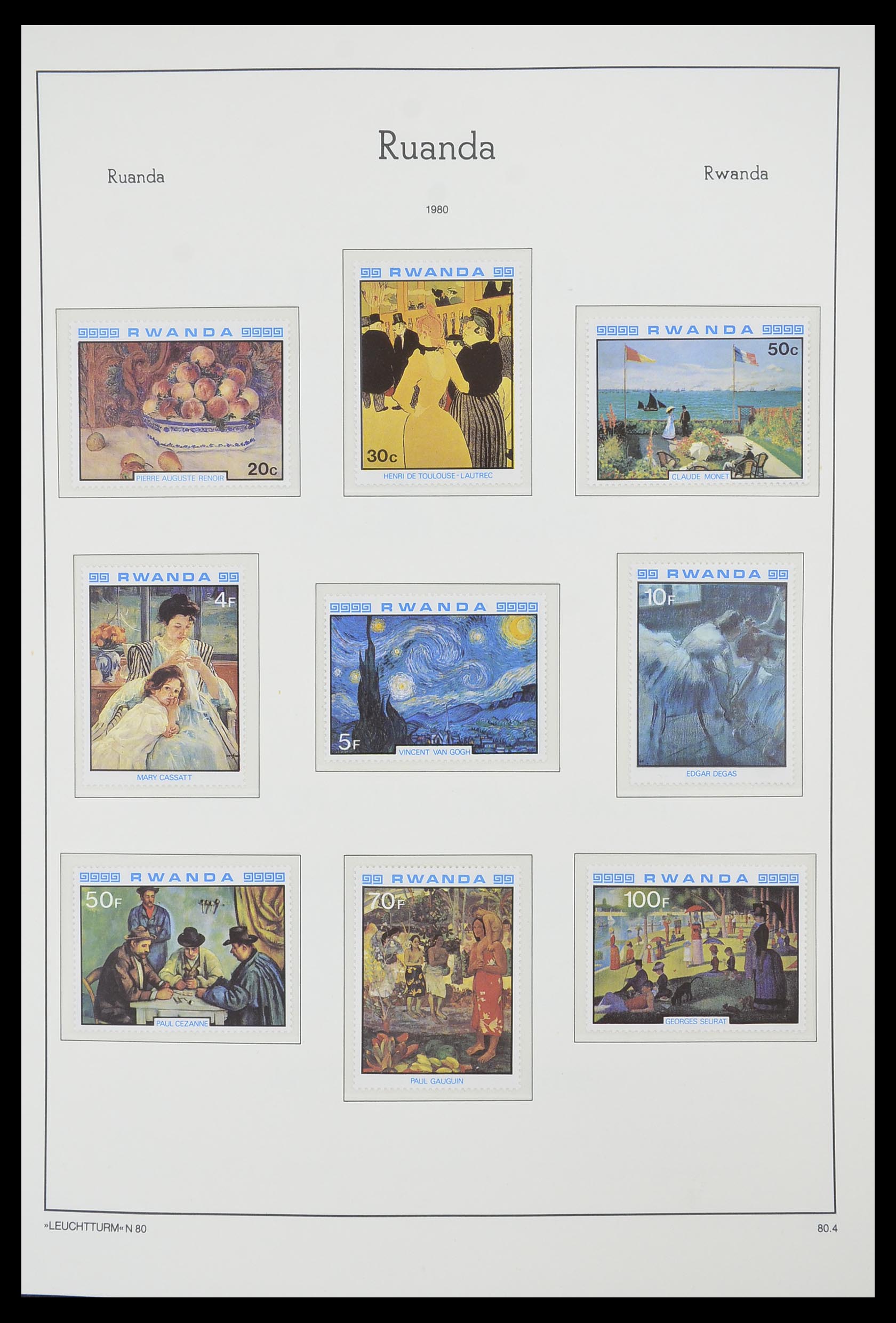 33767 145 - Stamp collection 33767 Rwanda 1962-1988.