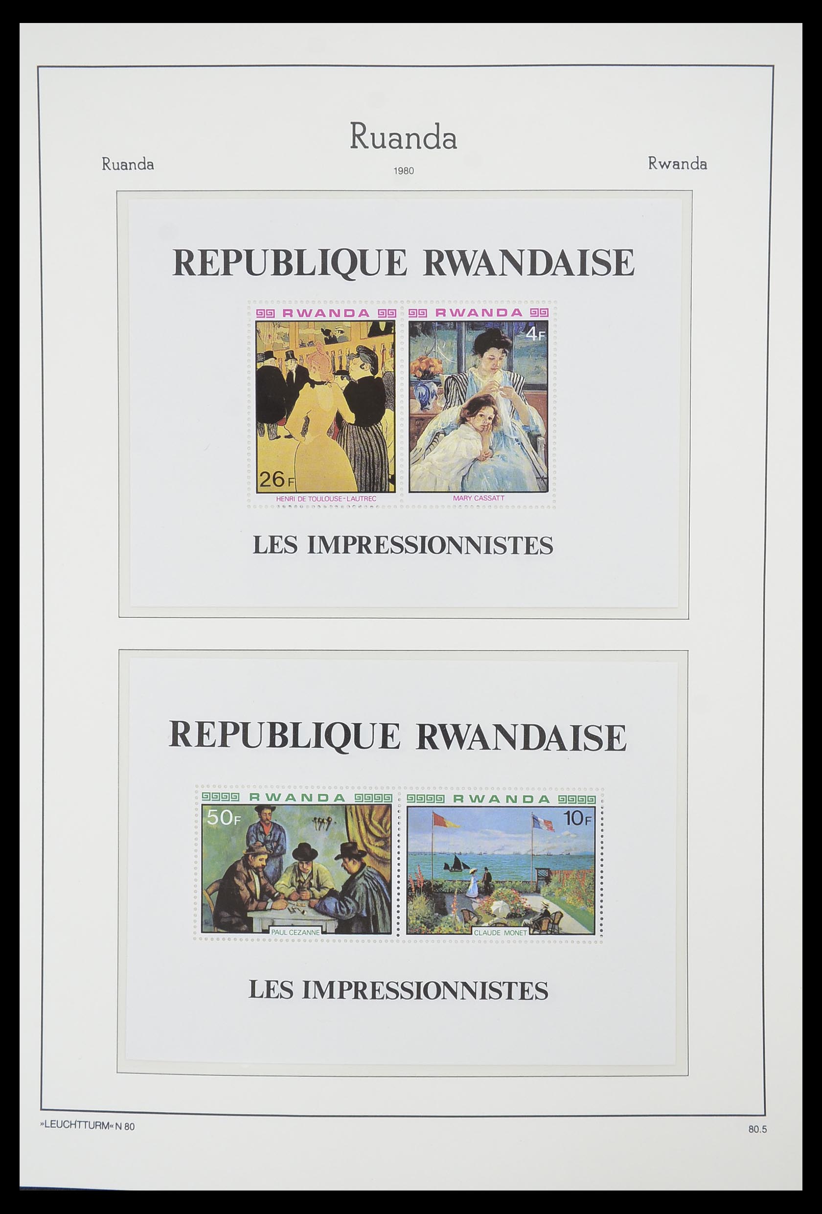 33767 146 - Stamp collection 33767 Rwanda 1962-1988.