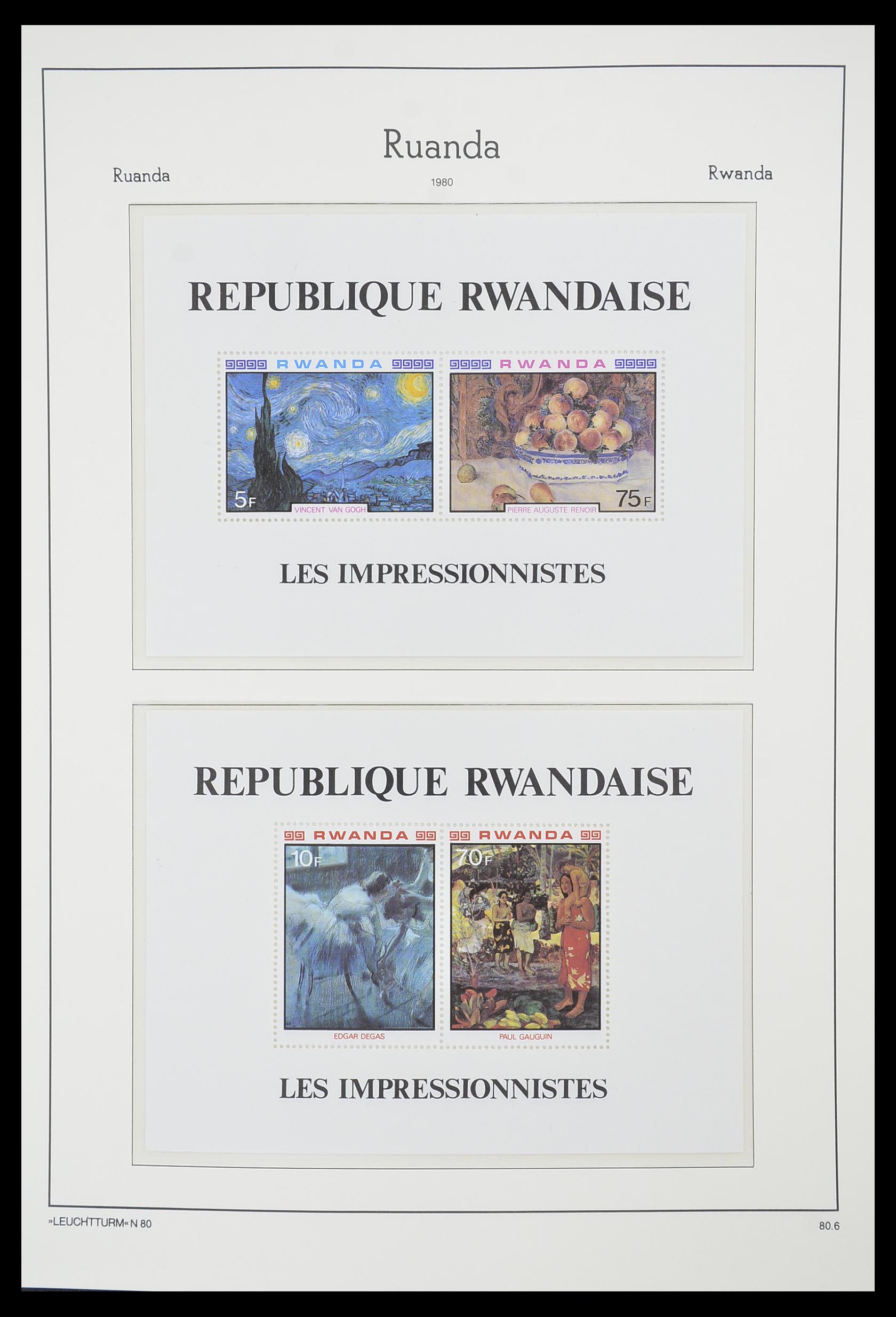 33767 147 - Stamp collection 33767 Rwanda 1962-1988.