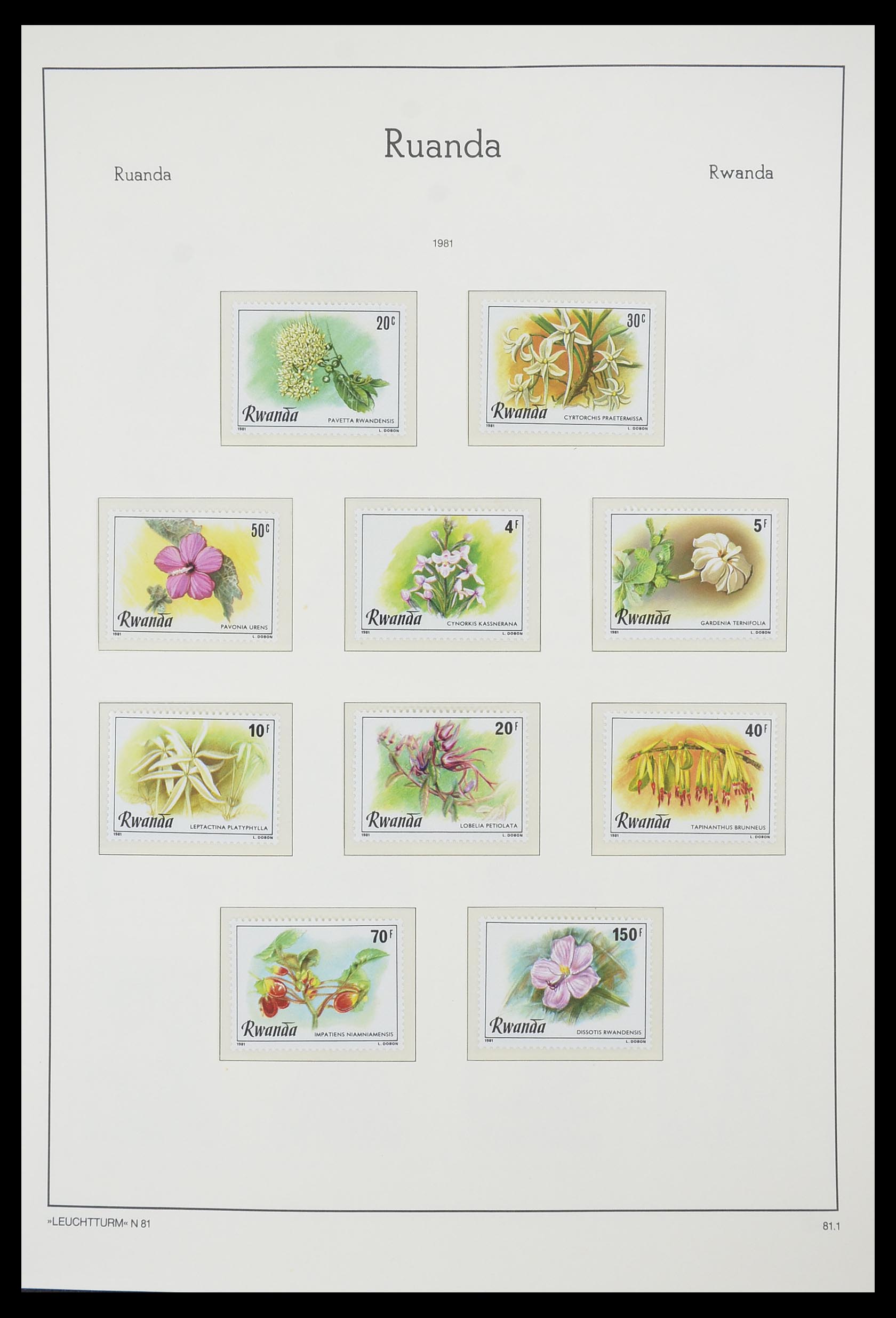 33767 149 - Postzegelverzameling 33767 Rwanda 1962-1988.