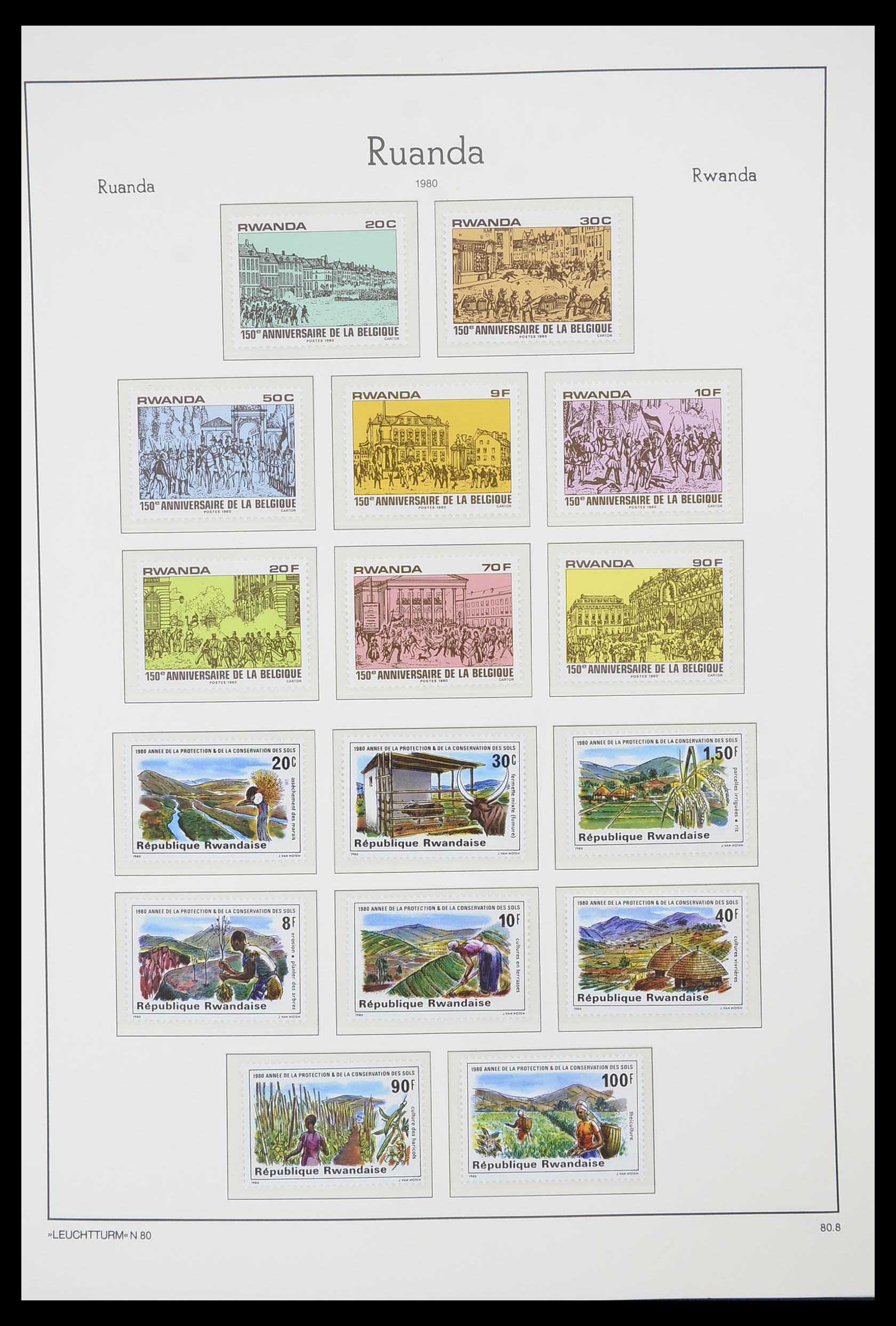 33767 150 - Stamp collection 33767 Rwanda 1962-1988.