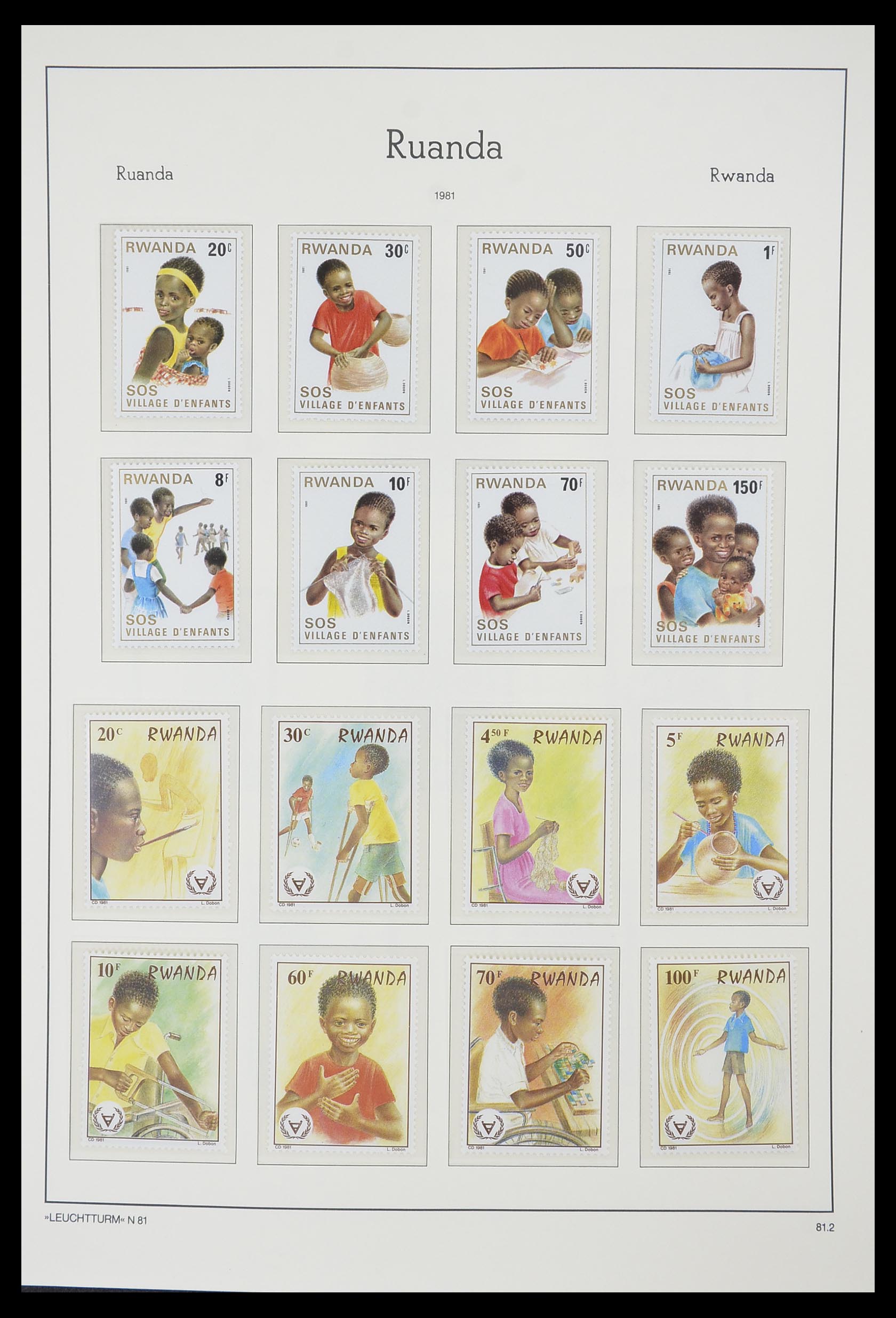 33767 151 - Postzegelverzameling 33767 Rwanda 1962-1988.