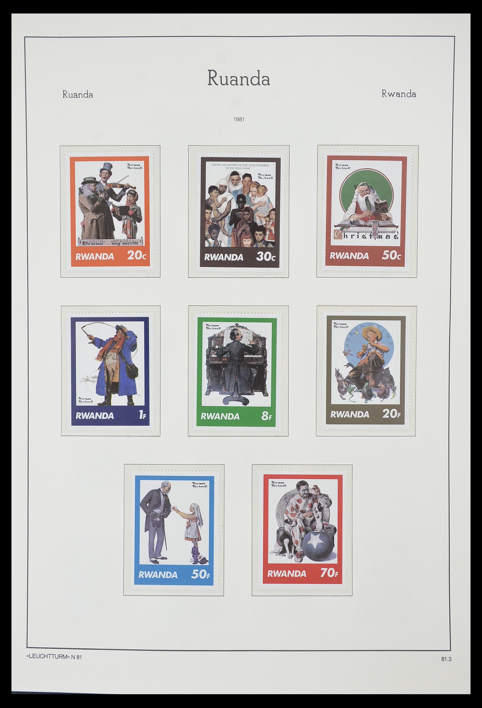 33767 152 - Postzegelverzameling 33767 Rwanda 1962-1988.