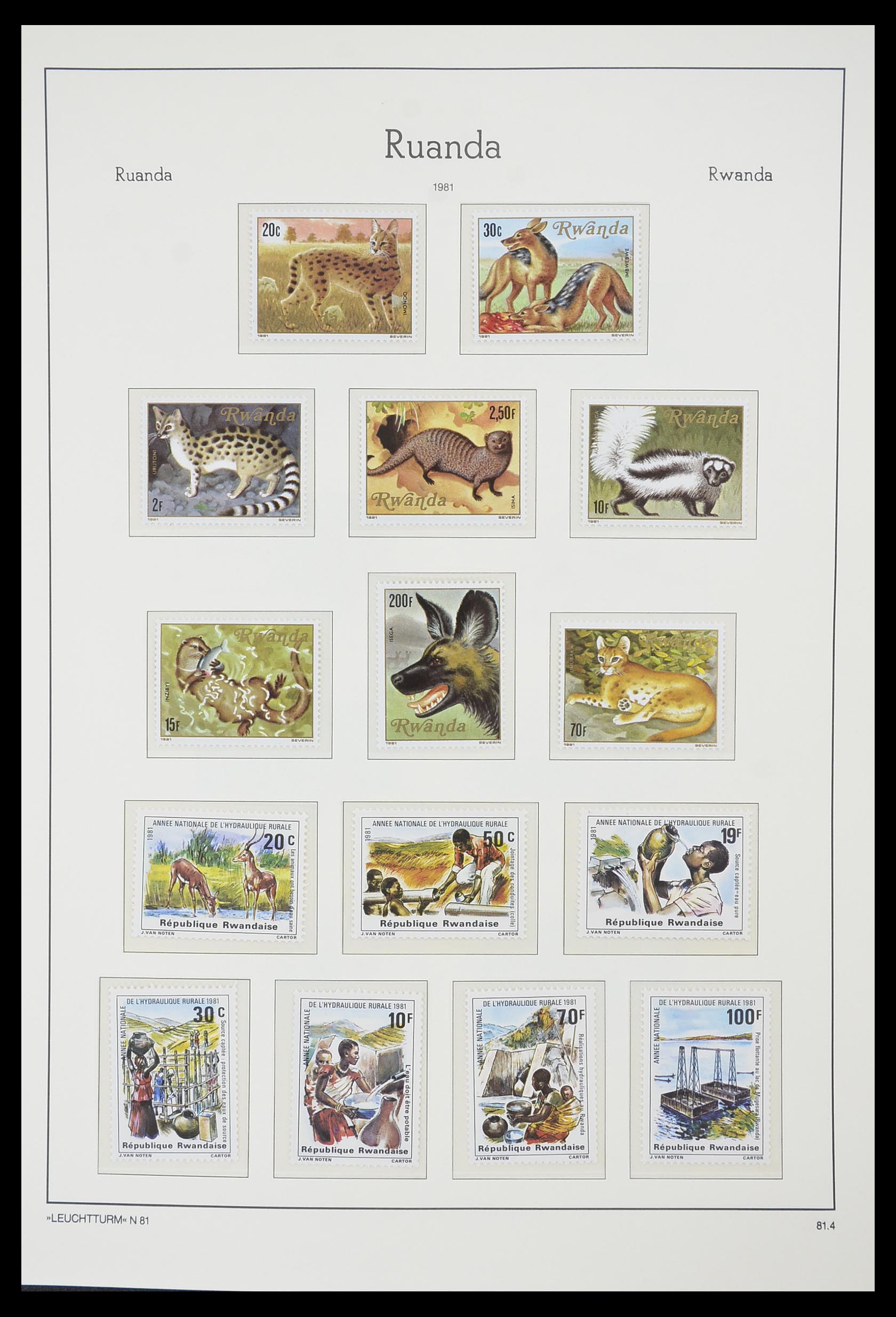 33767 153 - Postzegelverzameling 33767 Rwanda 1962-1988.