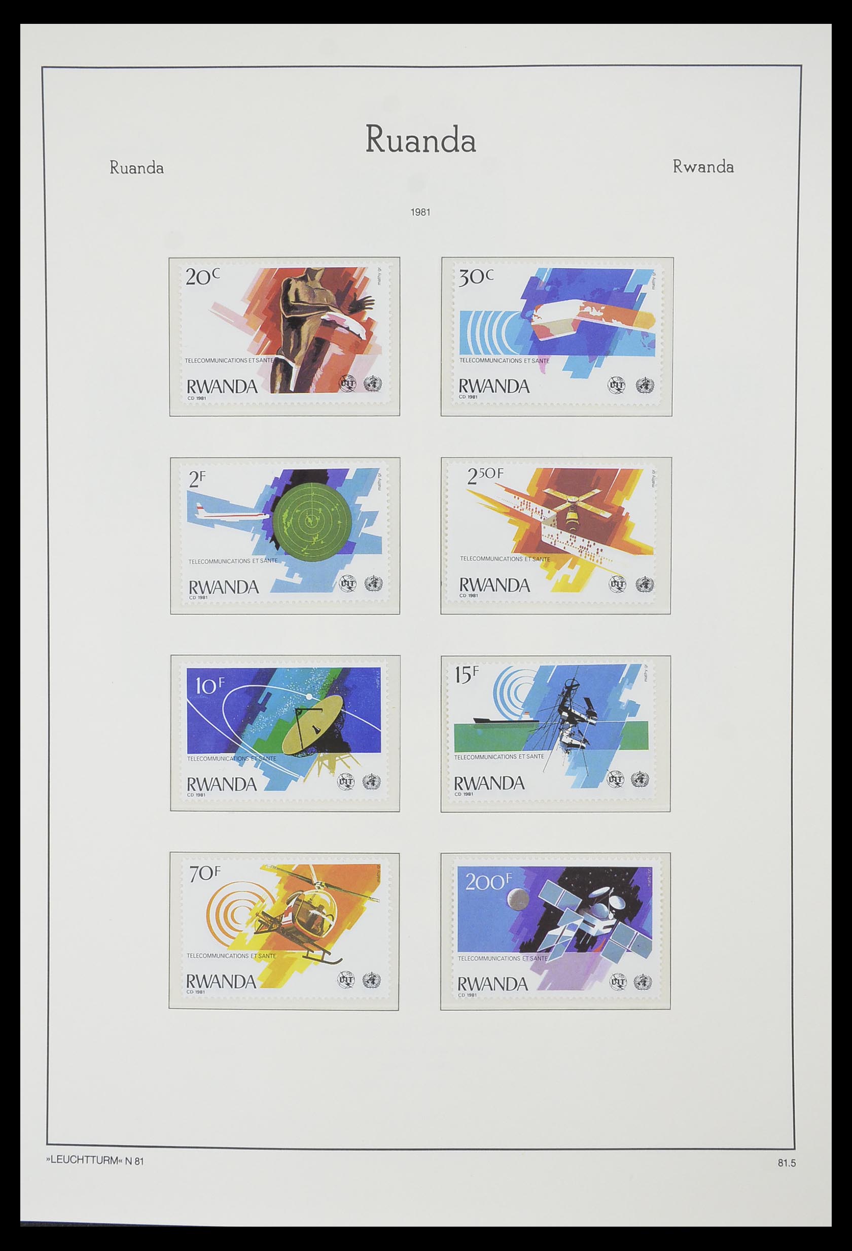 33767 154 - Postzegelverzameling 33767 Rwanda 1962-1988.