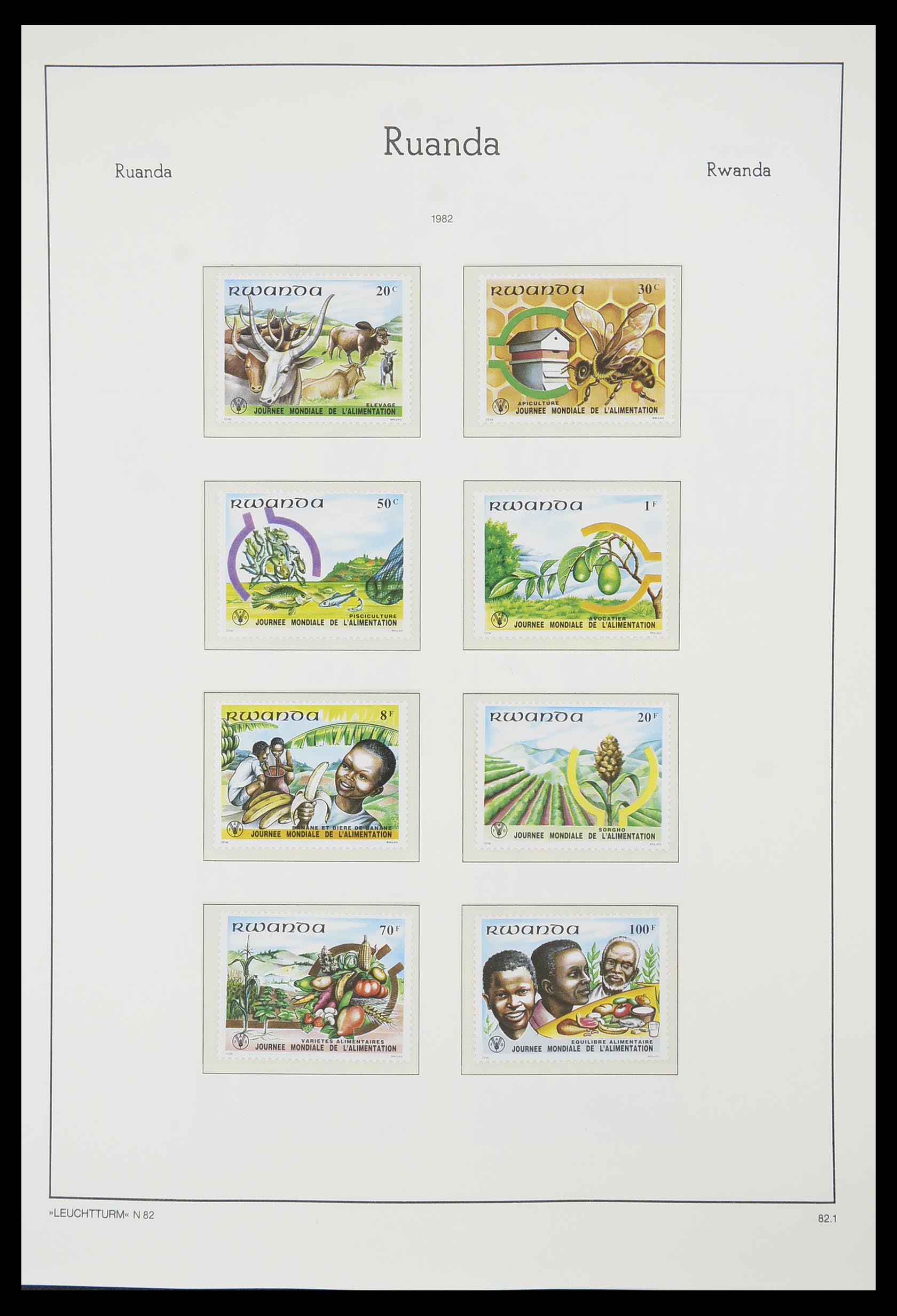 33767 156 - Stamp collection 33767 Rwanda 1962-1988.