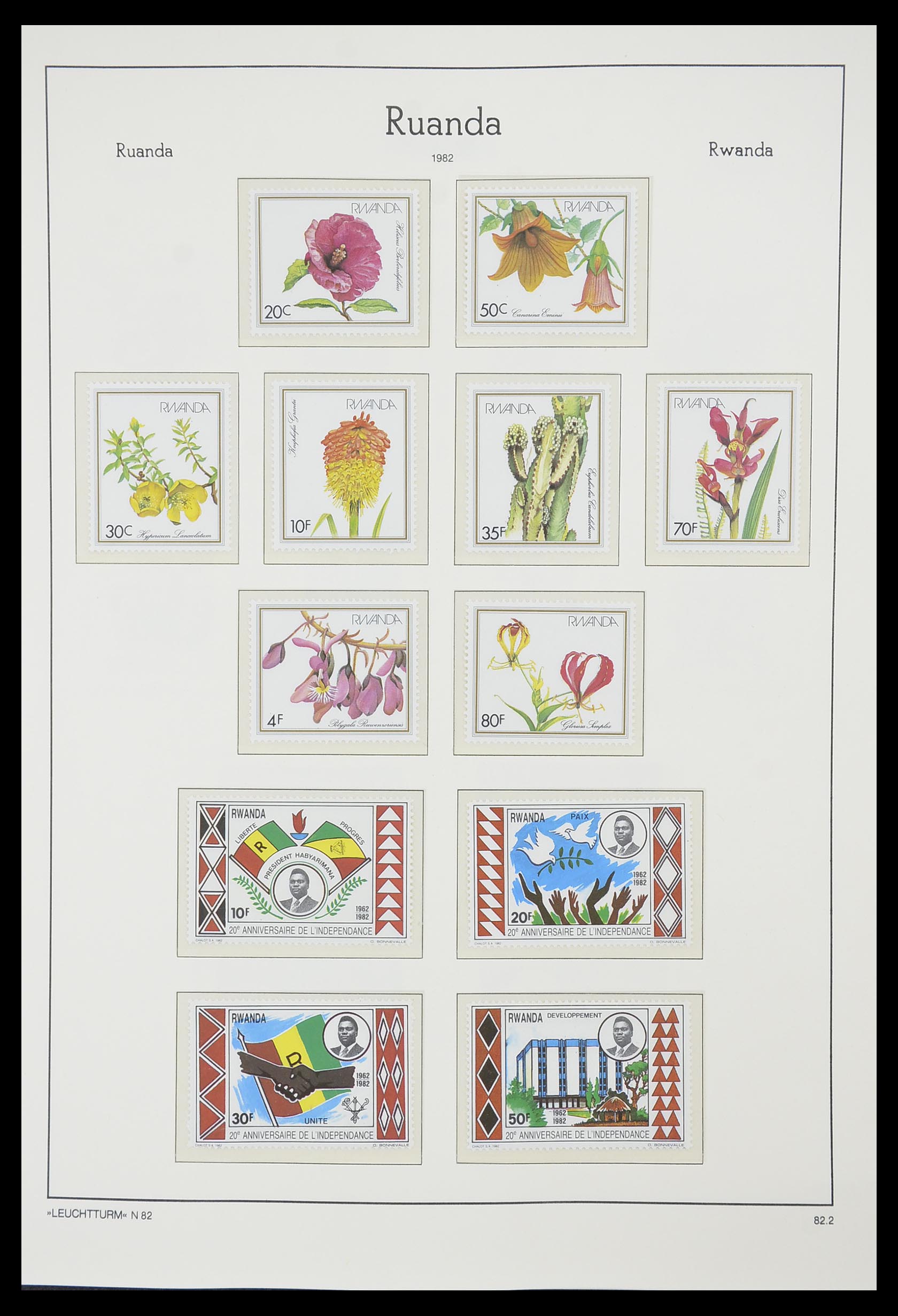 33767 157 - Postzegelverzameling 33767 Rwanda 1962-1988.