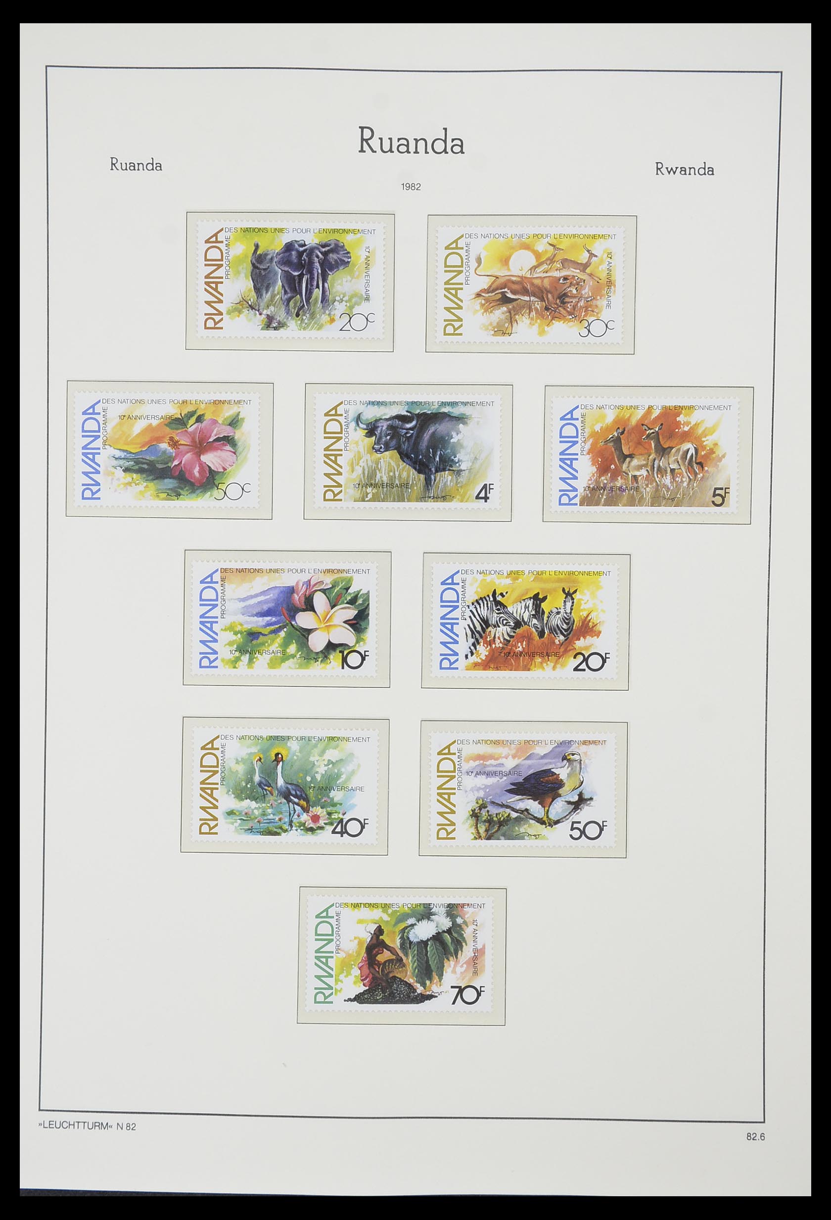 33767 161 - Postzegelverzameling 33767 Rwanda 1962-1988.