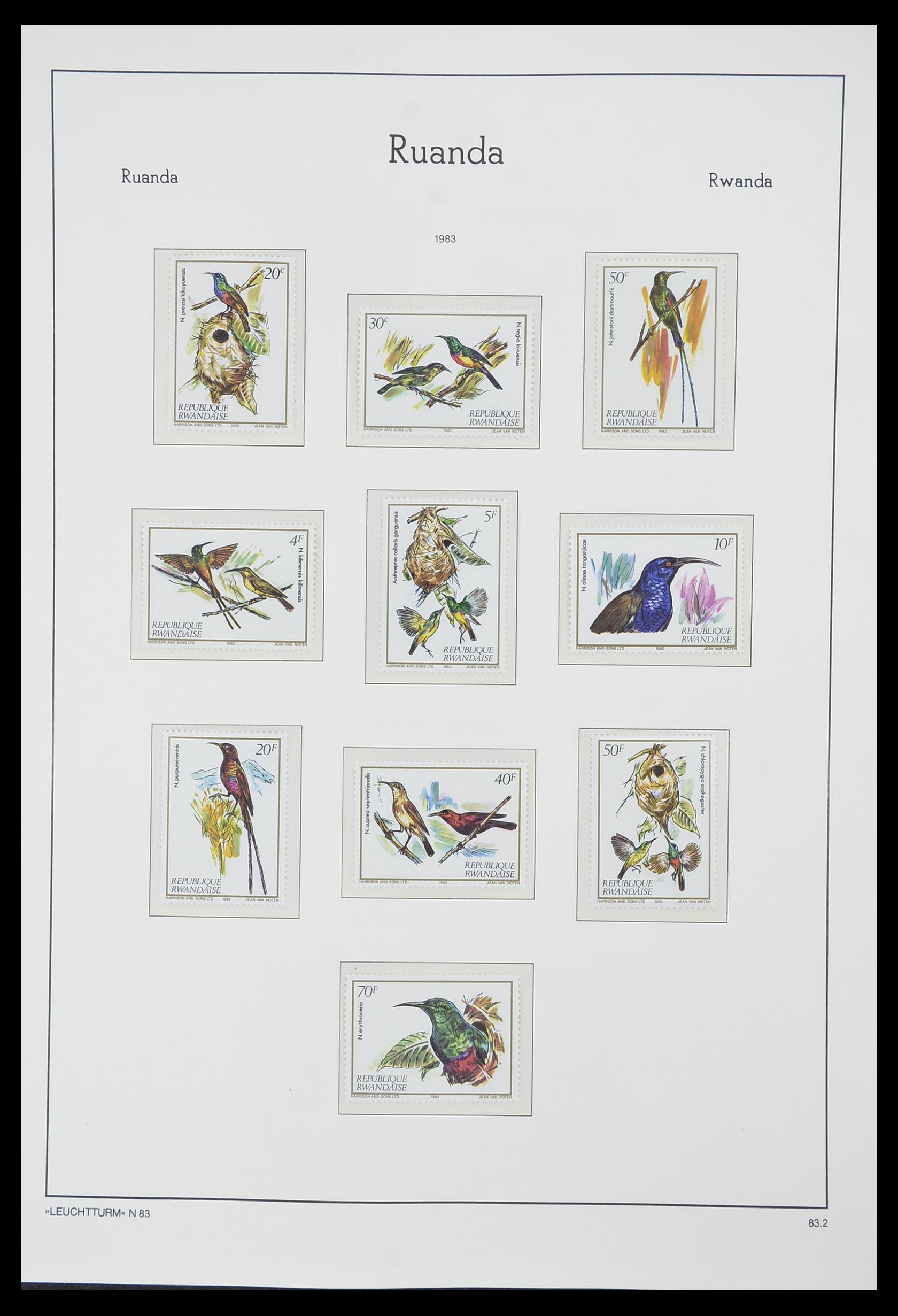33767 164 - Postzegelverzameling 33767 Rwanda 1962-1988.
