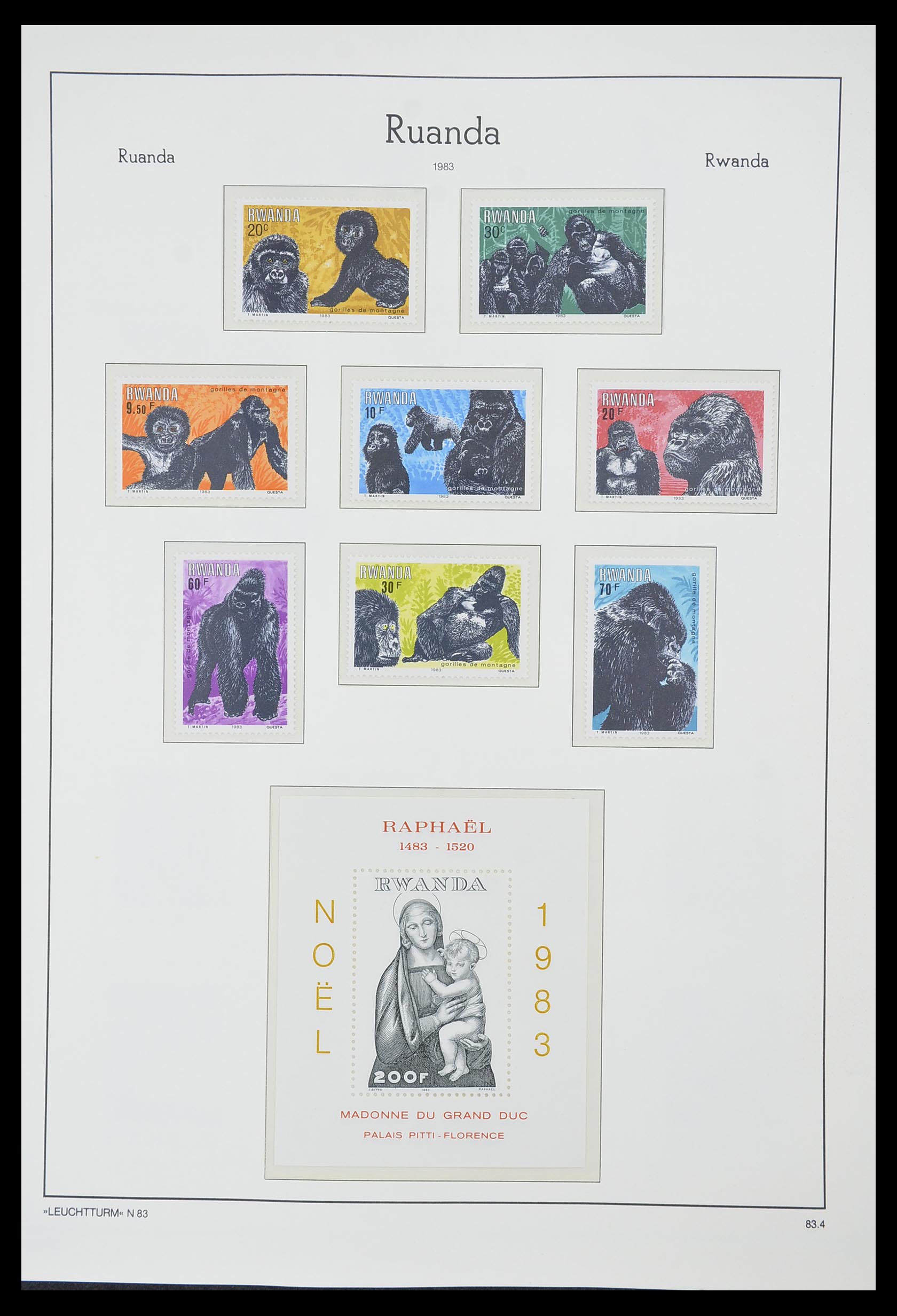 33767 166 - Postzegelverzameling 33767 Rwanda 1962-1988.