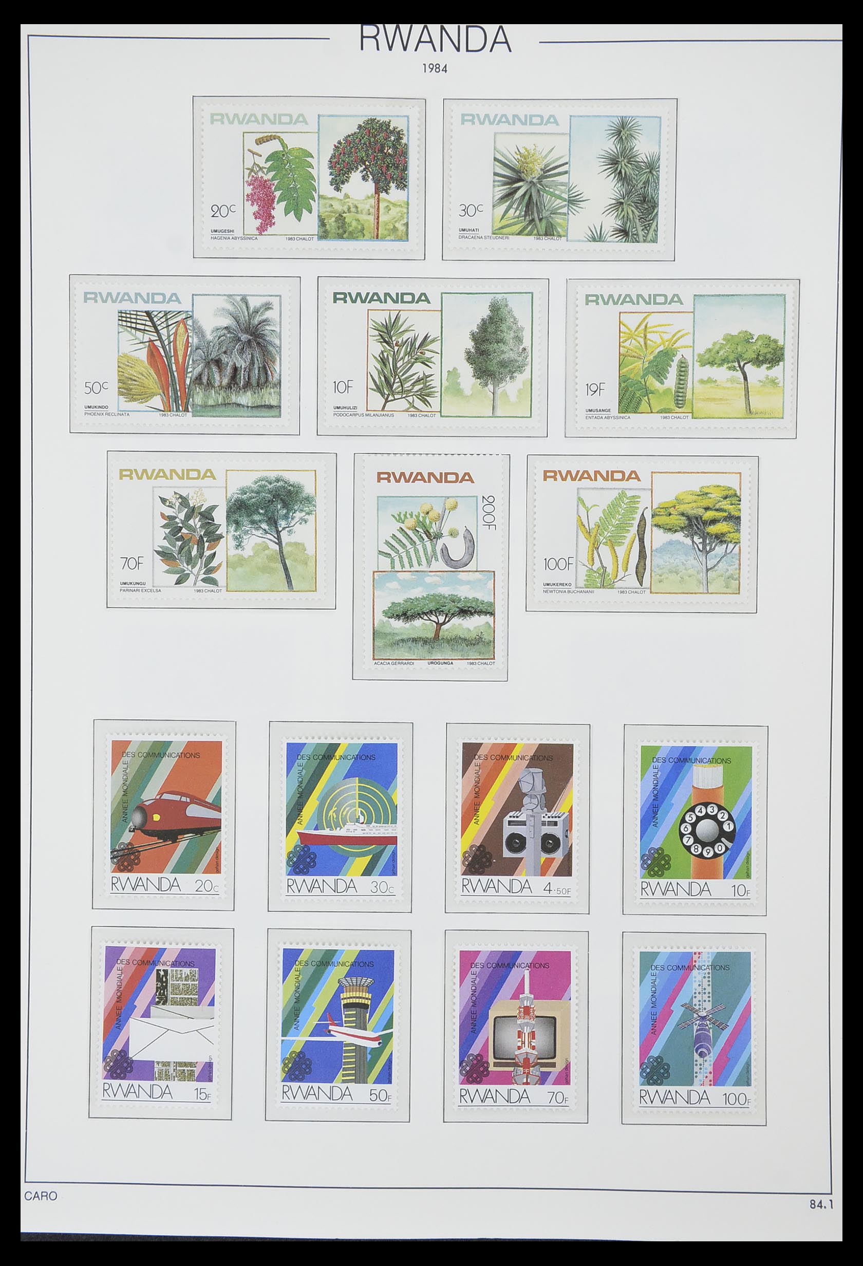 33767 167 - Postzegelverzameling 33767 Rwanda 1962-1988.