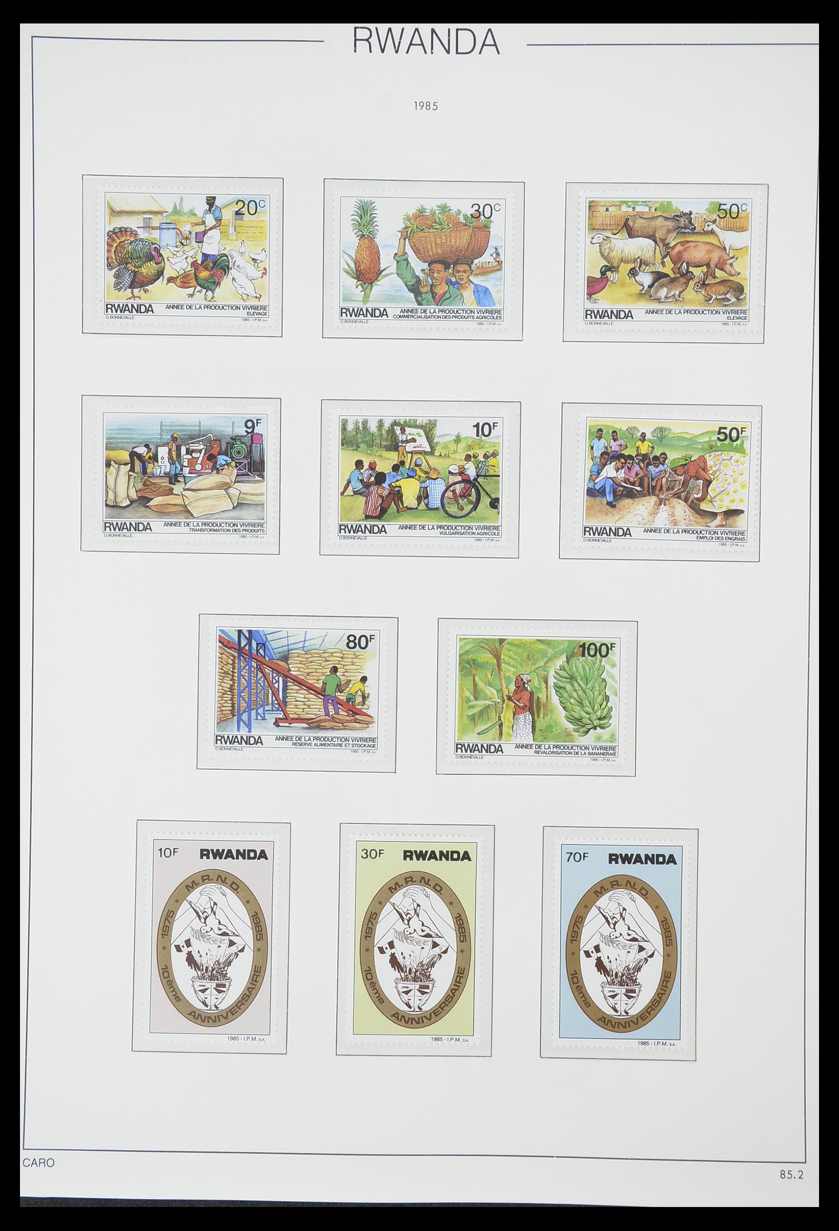 33767 171 - Postzegelverzameling 33767 Rwanda 1962-1988.