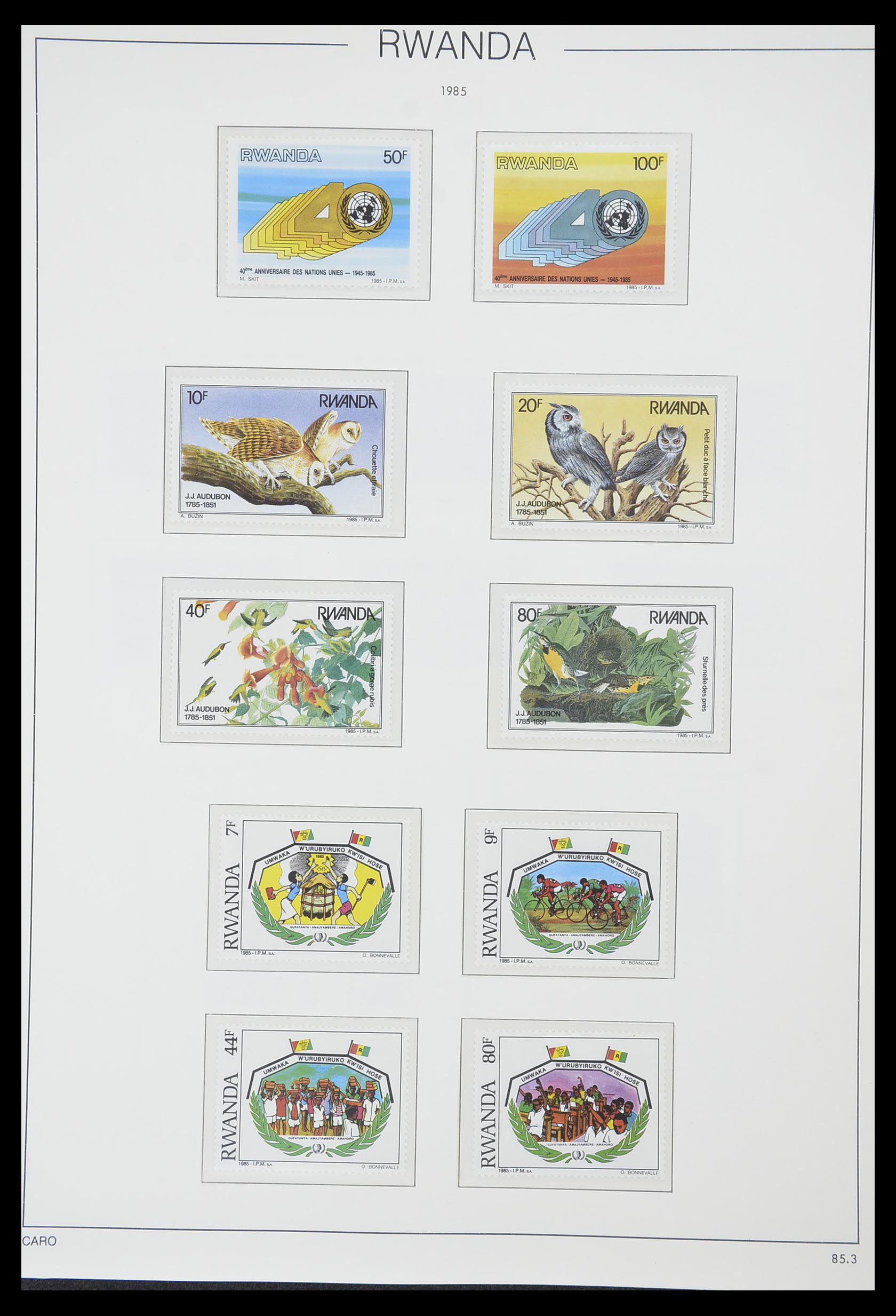 33767 173 - Postzegelverzameling 33767 Rwanda 1962-1988.