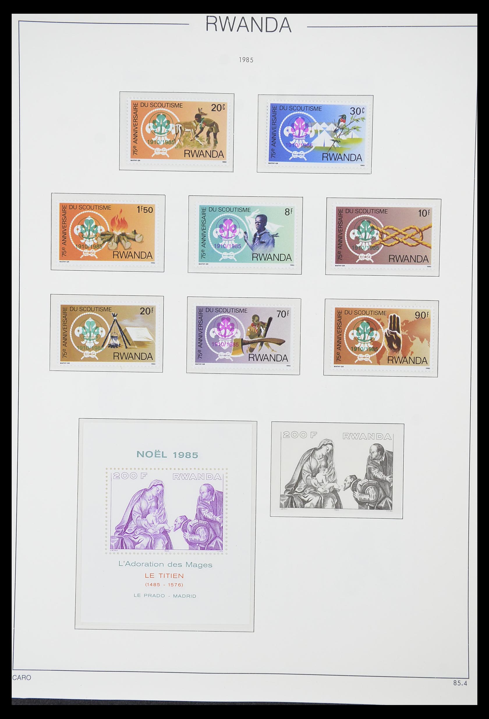 33767 174 - Postzegelverzameling 33767 Rwanda 1962-1988.