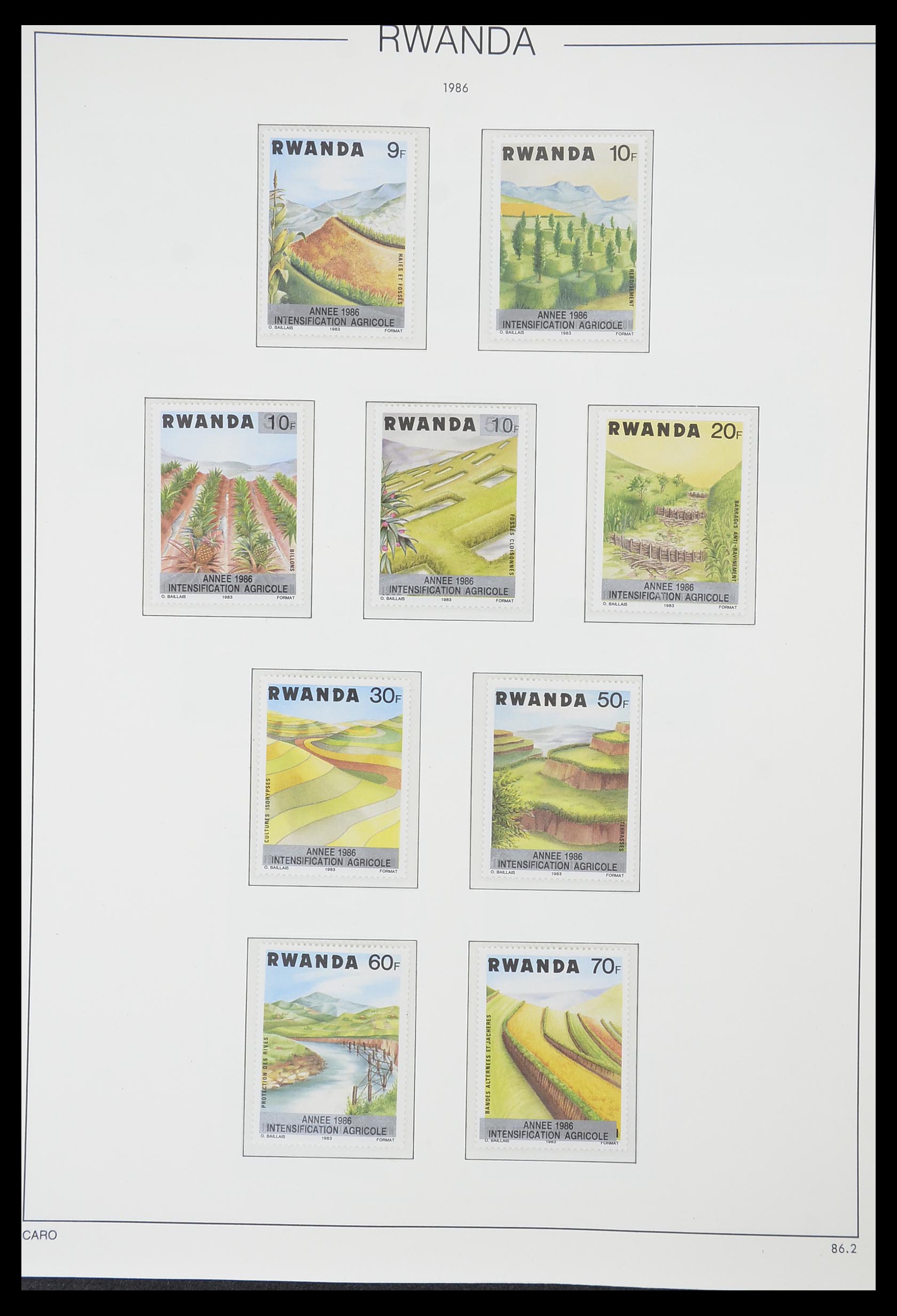 33767 176 - Postzegelverzameling 33767 Rwanda 1962-1988.