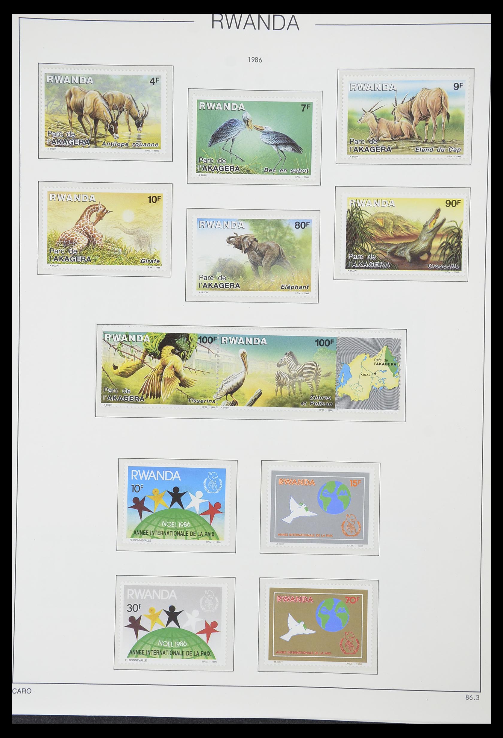 33767 177 - Postzegelverzameling 33767 Rwanda 1962-1988.