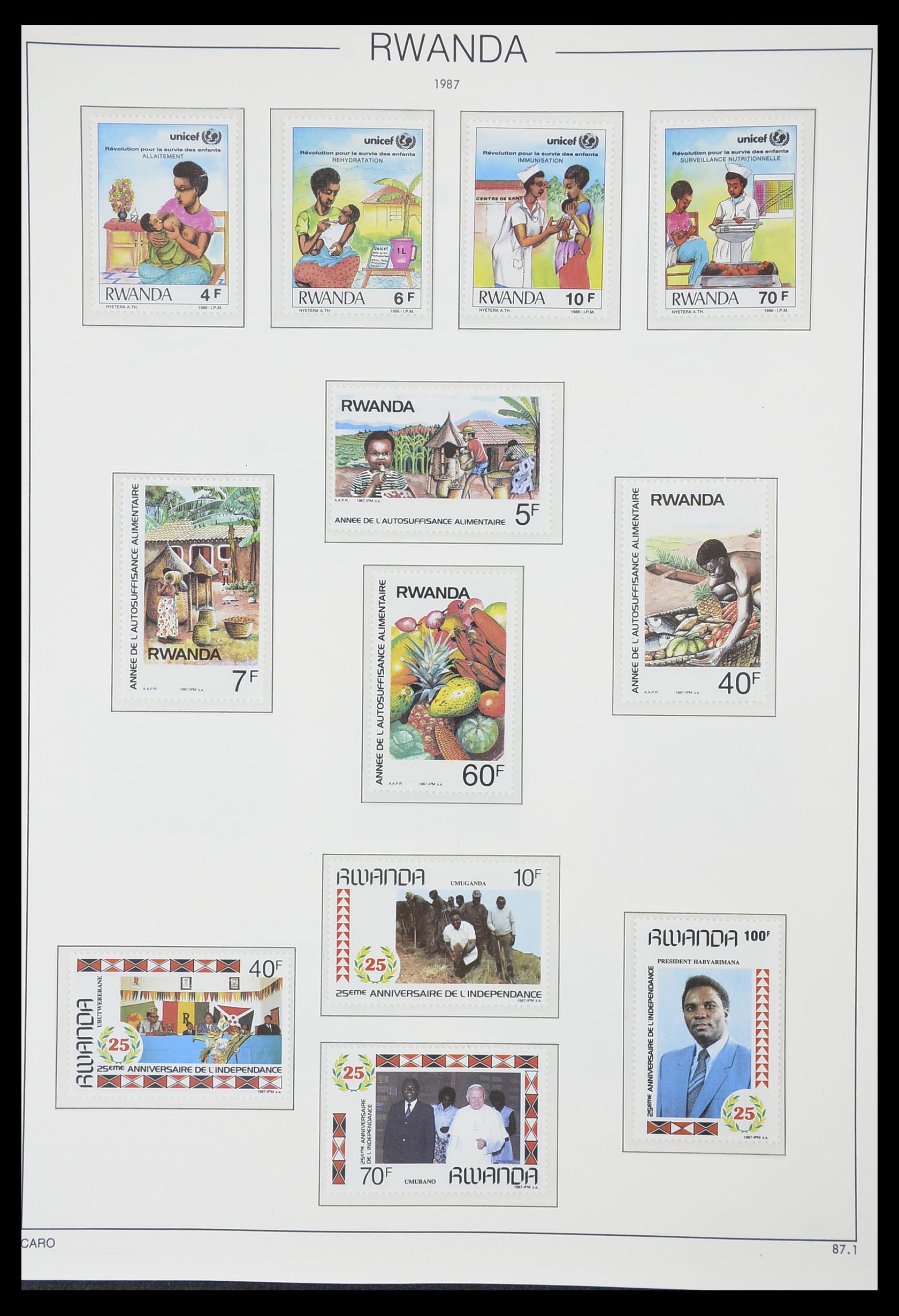 33767 178 - Postzegelverzameling 33767 Rwanda 1962-1988.