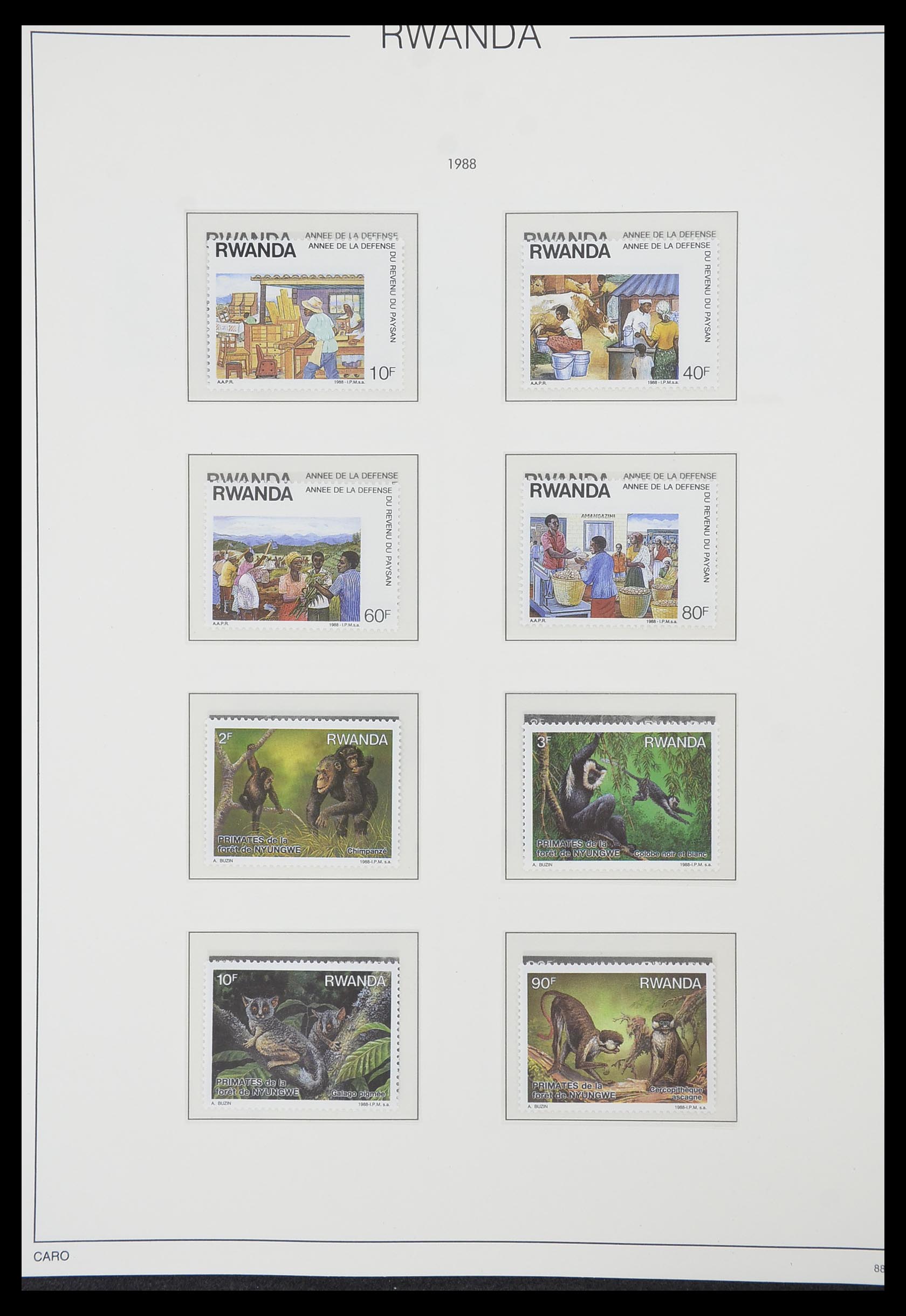 33767 181 - Postzegelverzameling 33767 Rwanda 1962-1988.