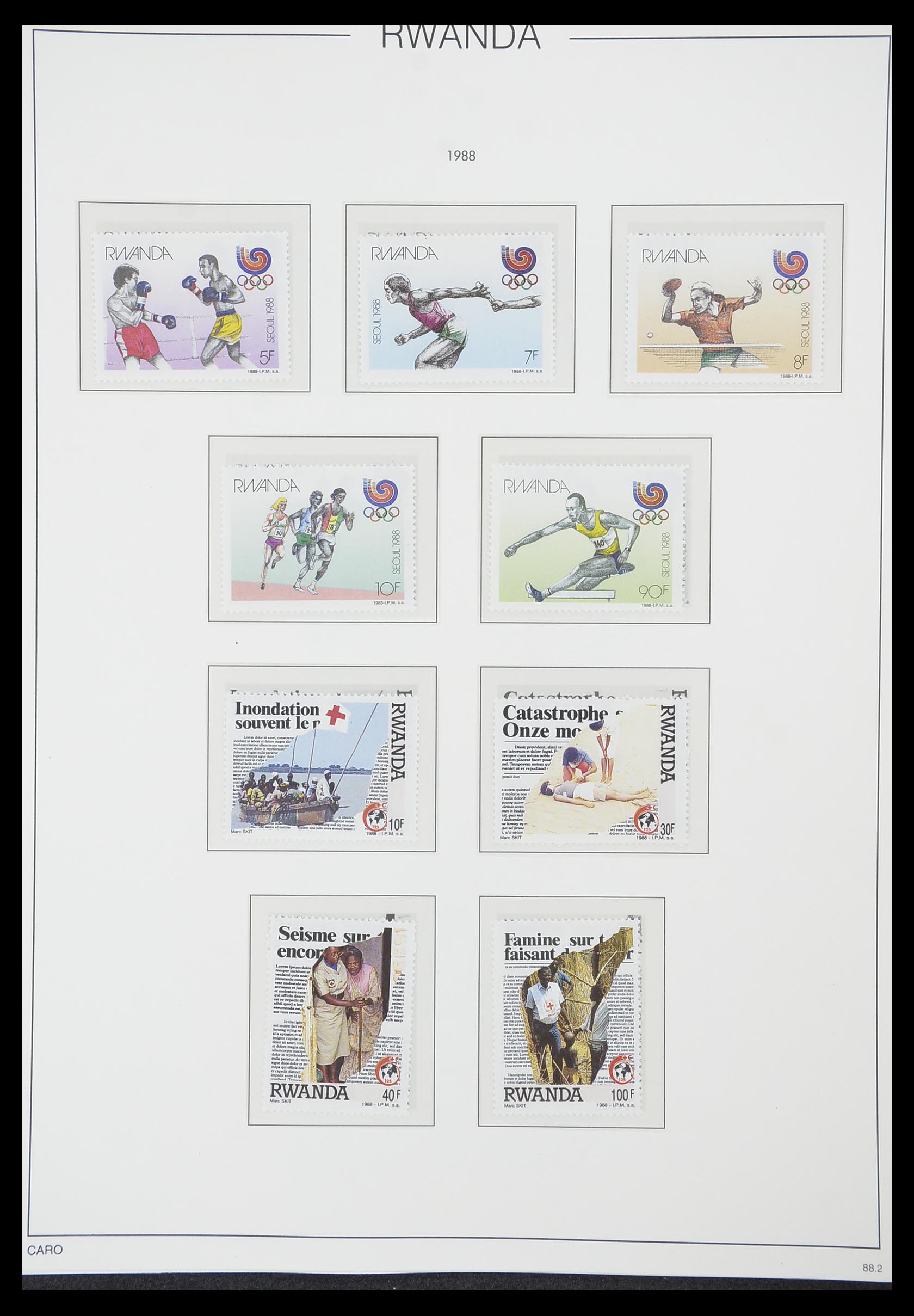 33767 182 - Postzegelverzameling 33767 Rwanda 1962-1988.