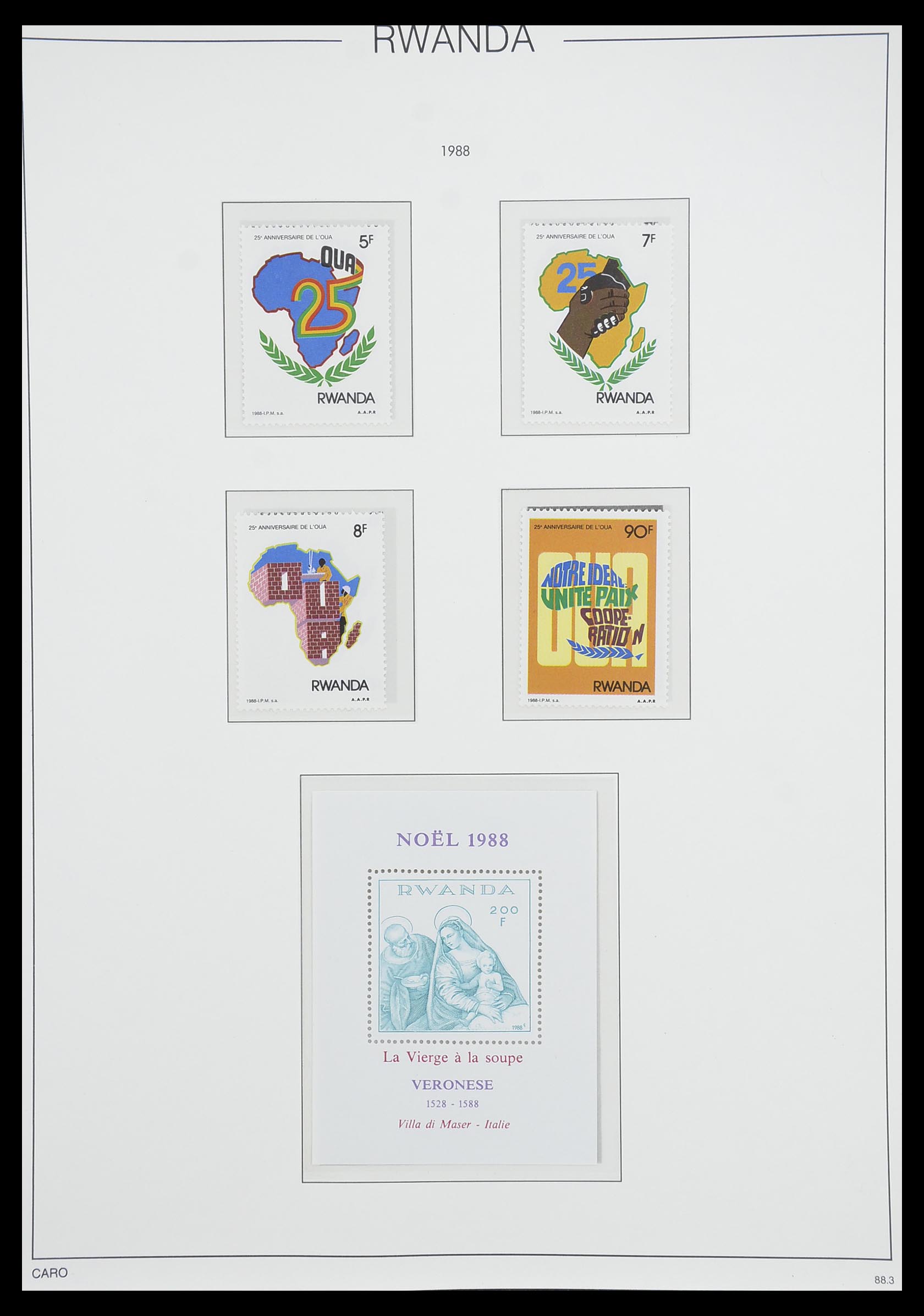 33767 183 - Postzegelverzameling 33767 Rwanda 1962-1988.