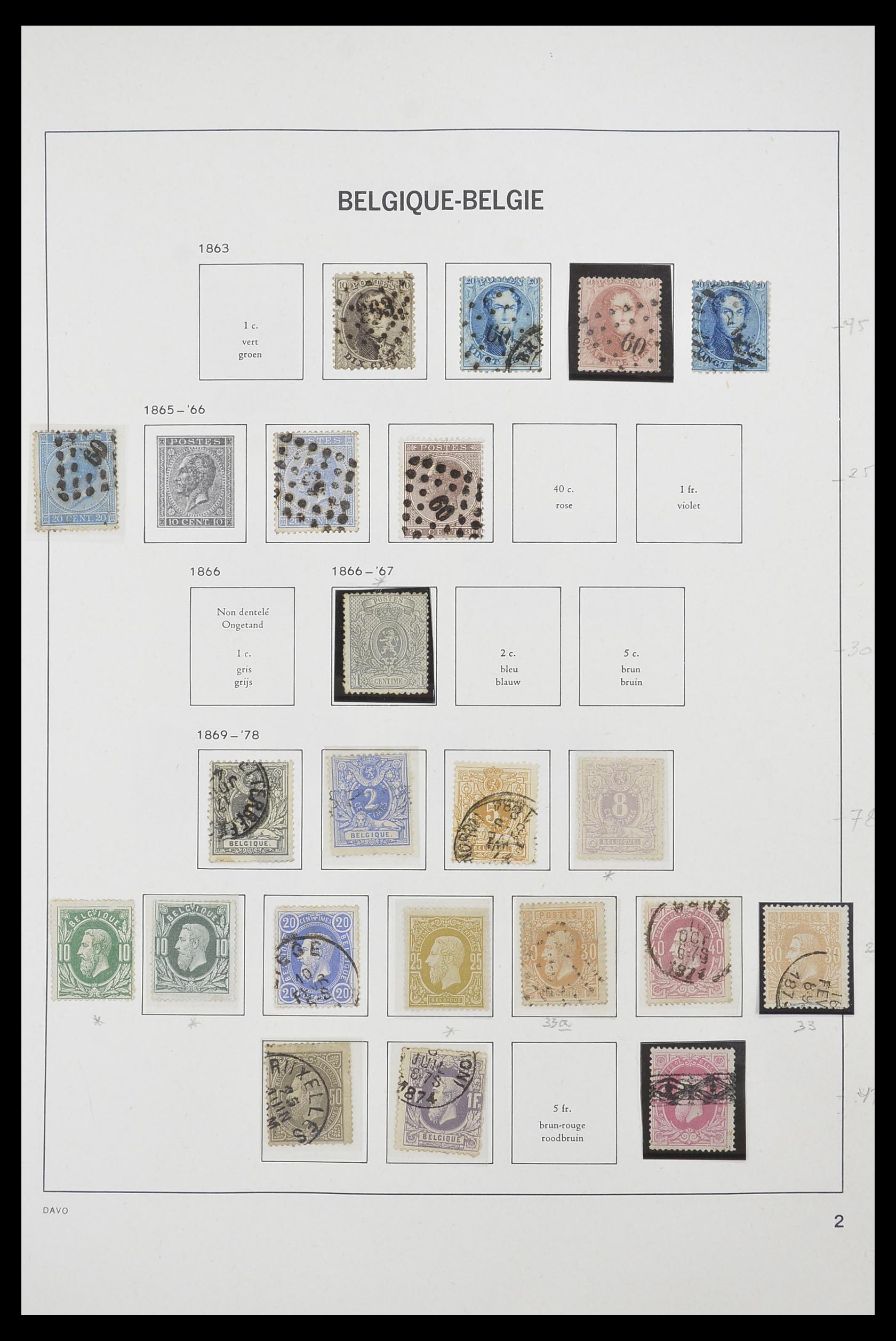 33769 002 - Stamp collection 33769 Belgium 1849-1988.