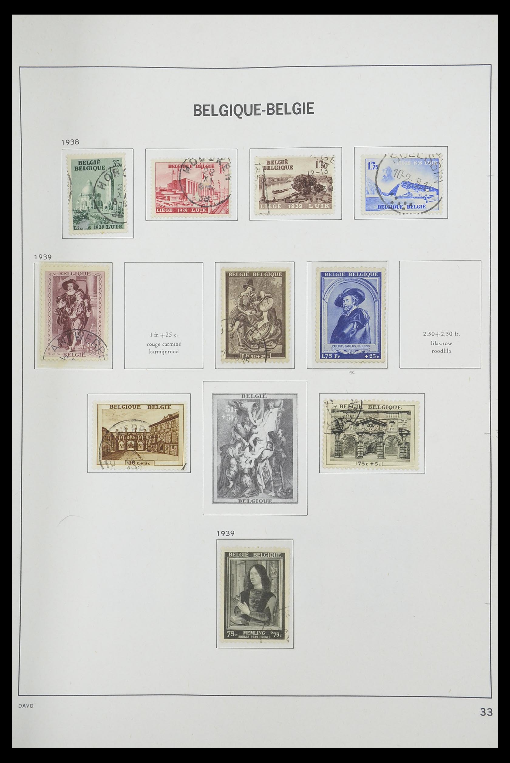 33769 031 - Postzegelverzameling 33769 België 1849-1988.
