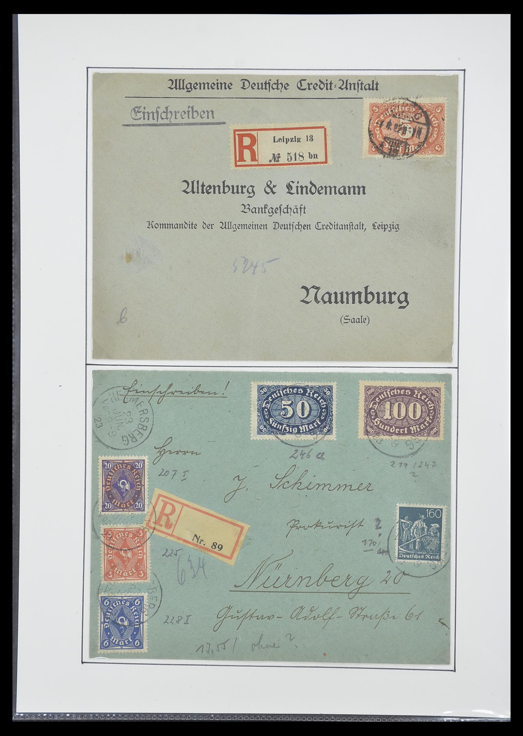 33770 0060 - Postzegelverzameling 33770 Duitsland brieven 1933-1949.