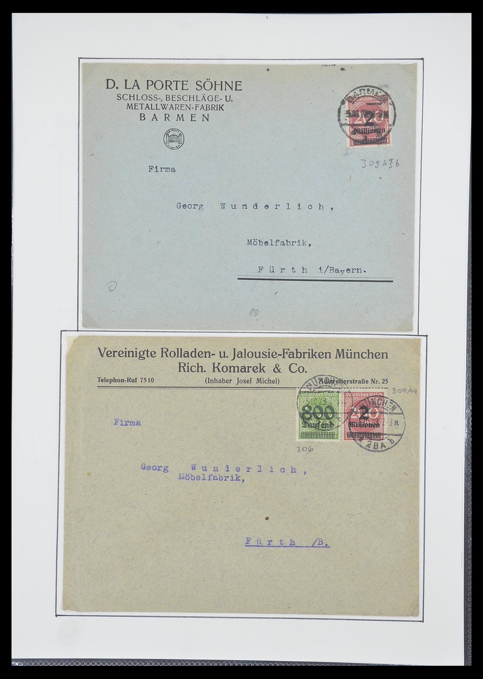 33770 0066 - Postzegelverzameling 33770 Duitsland brieven 1933-1949.