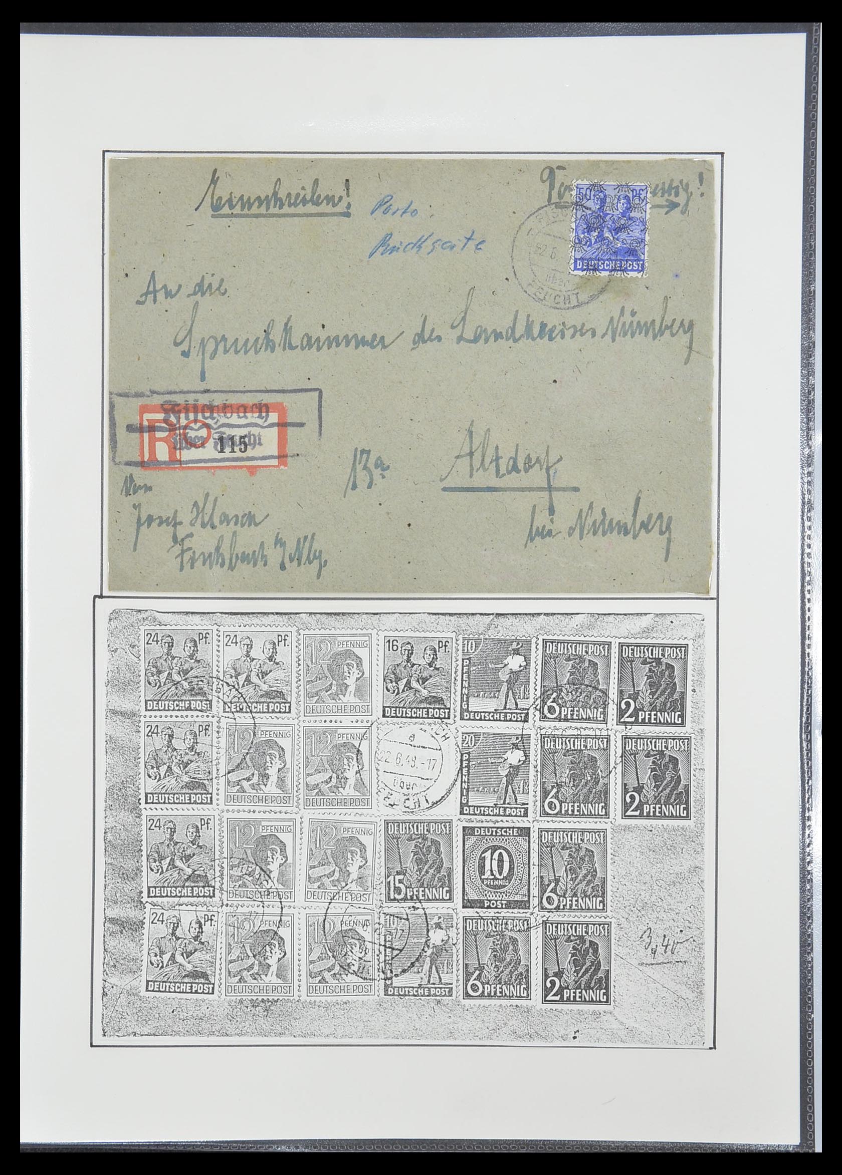 33770 2091 - Postzegelverzameling 33770 Duitsland brieven 1933-1949.