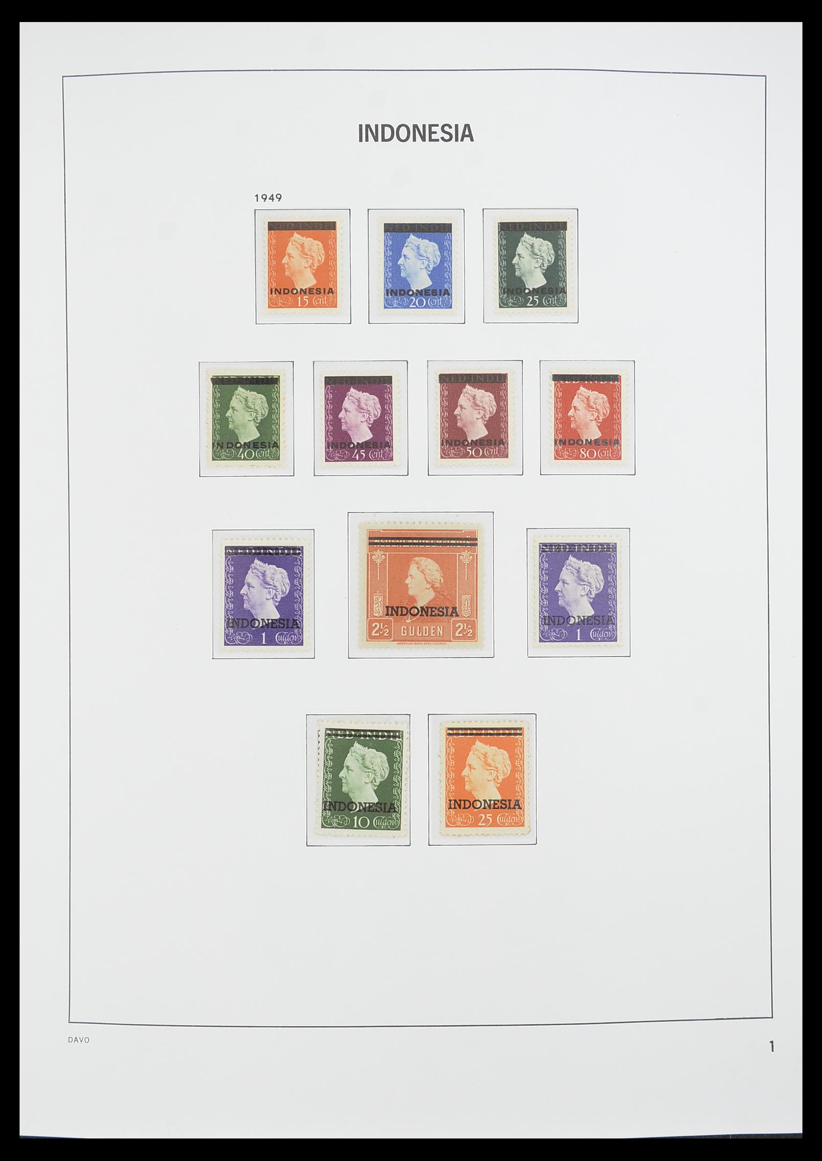 33777 001 - Postzegelverzameling 33777 Indonesië 1949-1969.
