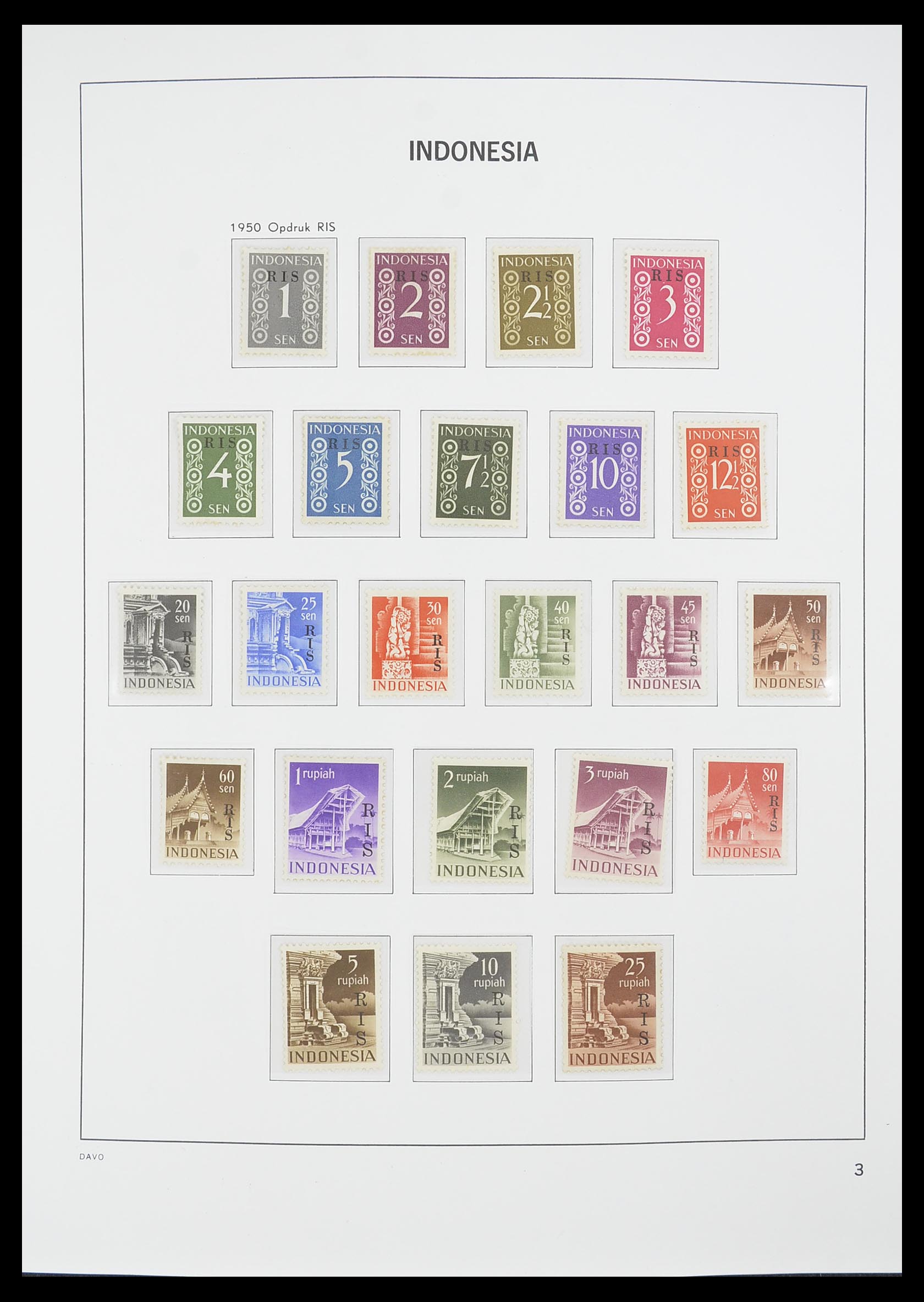 33777 003 - Stamp collection 33777 Indonesia 1949-1969.