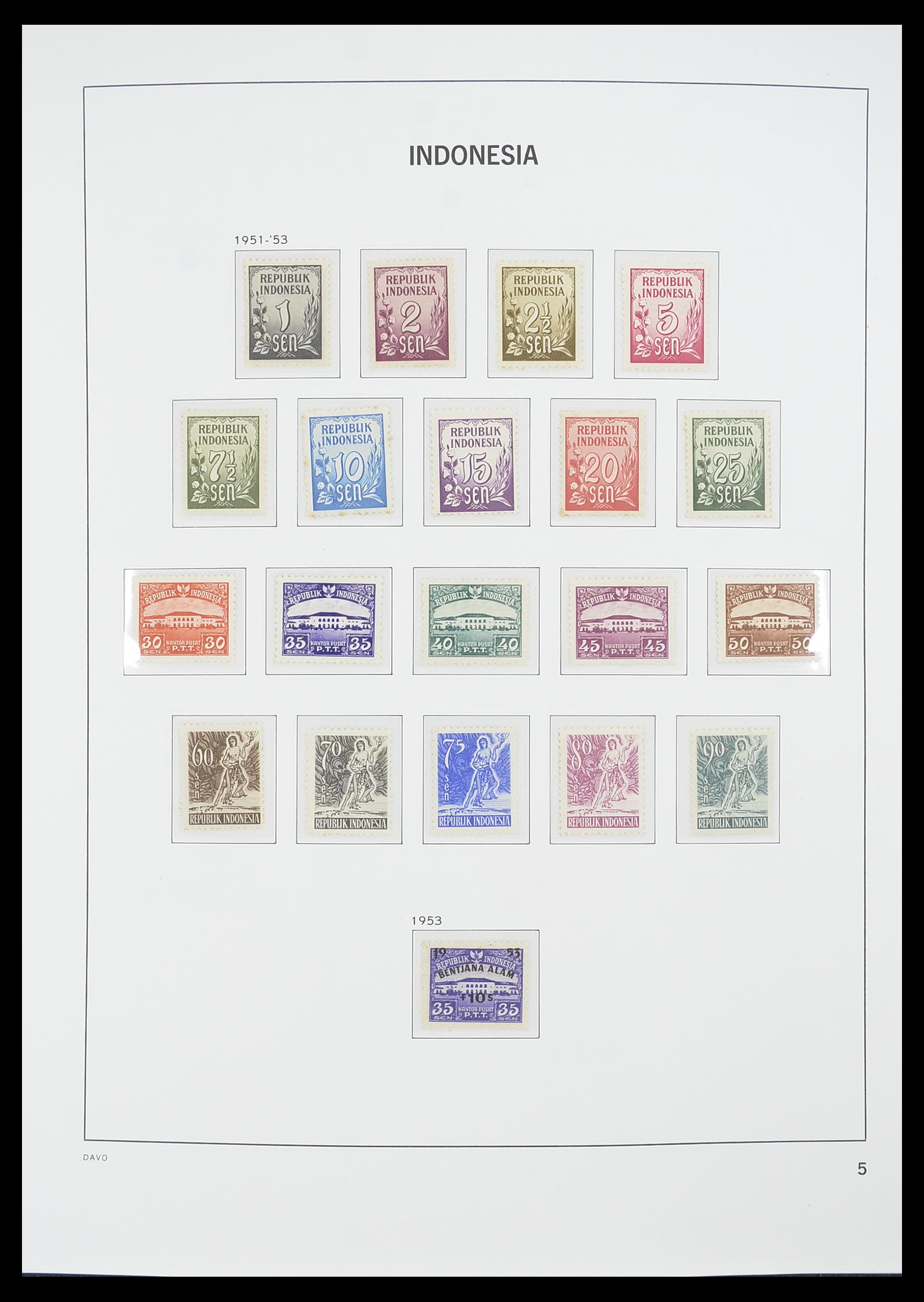 33777 005 - Postzegelverzameling 33777 Indonesië 1949-1969.