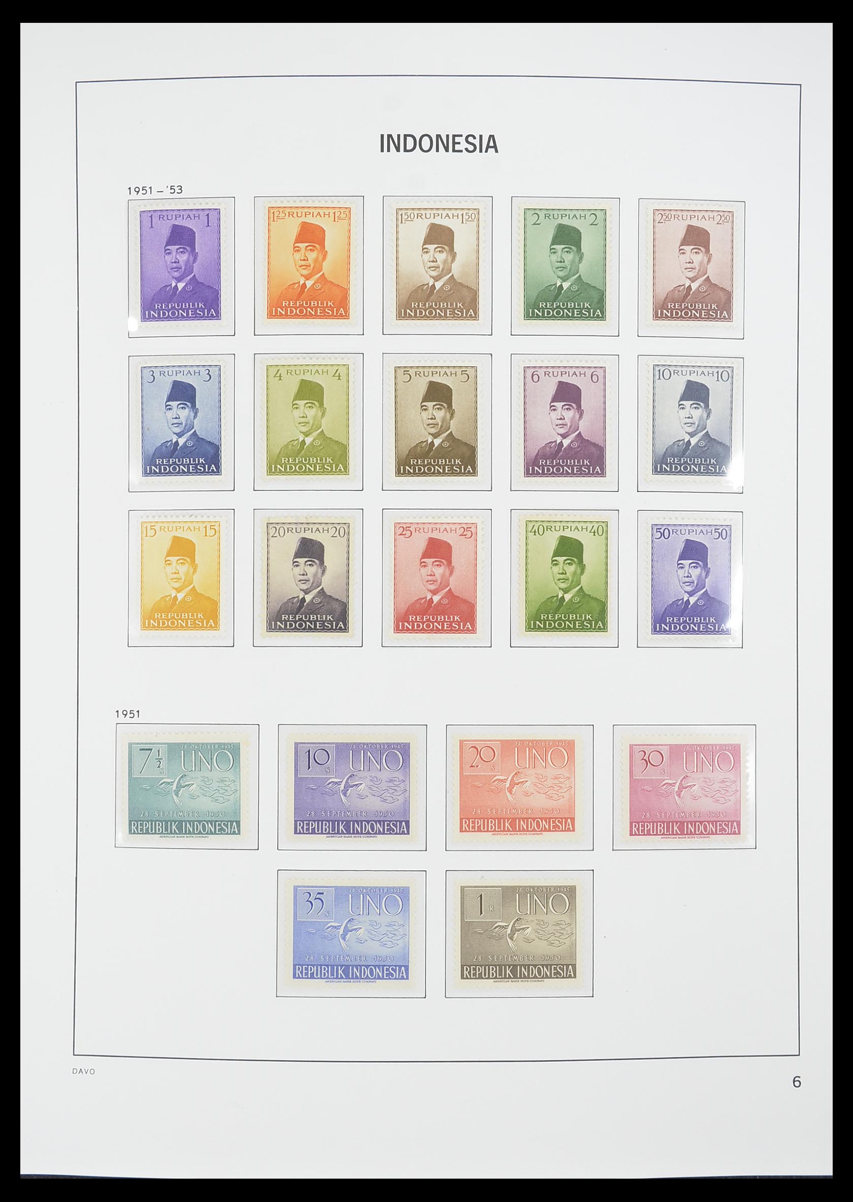 33777 006 - Postzegelverzameling 33777 Indonesië 1949-1969.