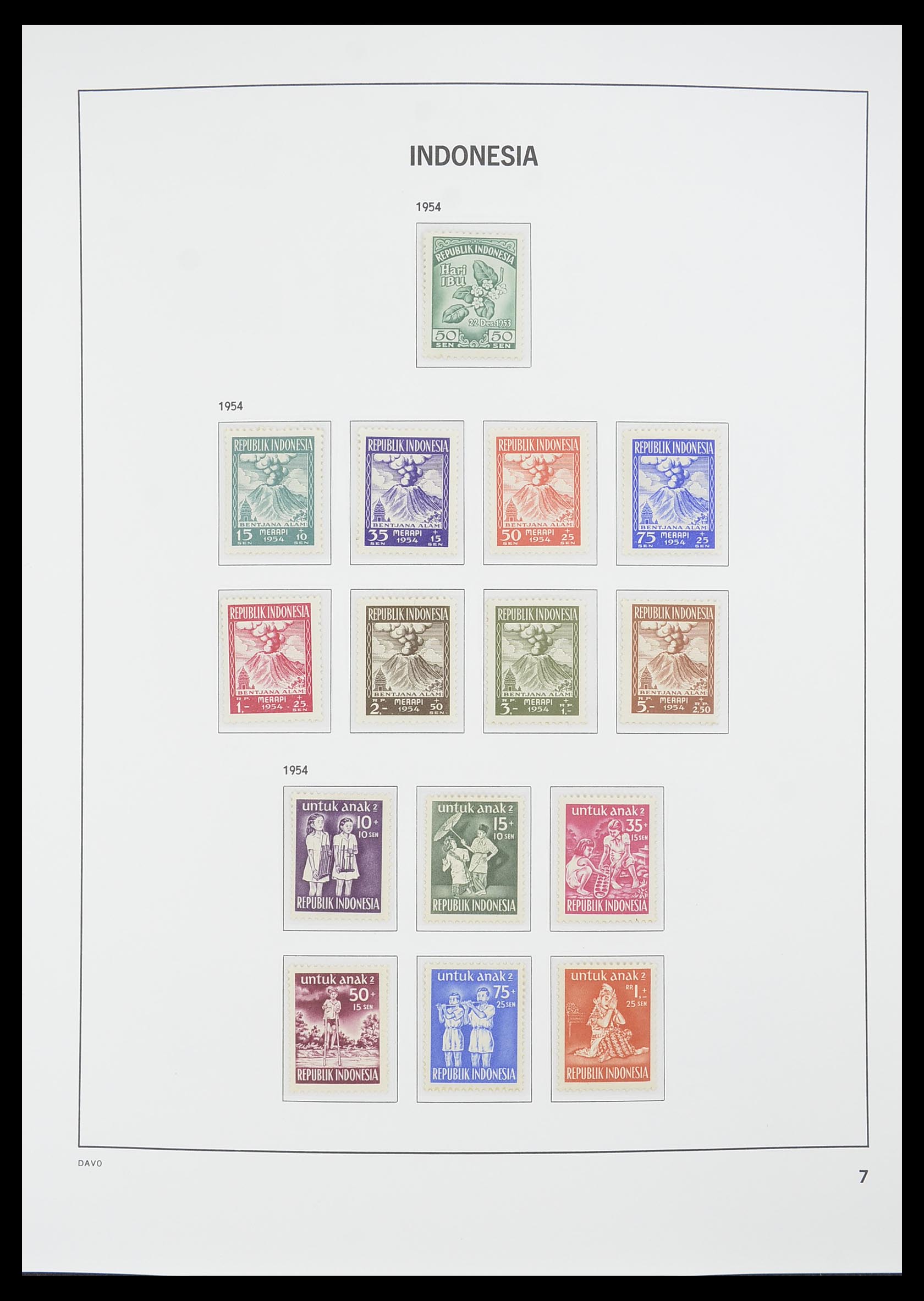 33777 007 - Postzegelverzameling 33777 Indonesië 1949-1969.