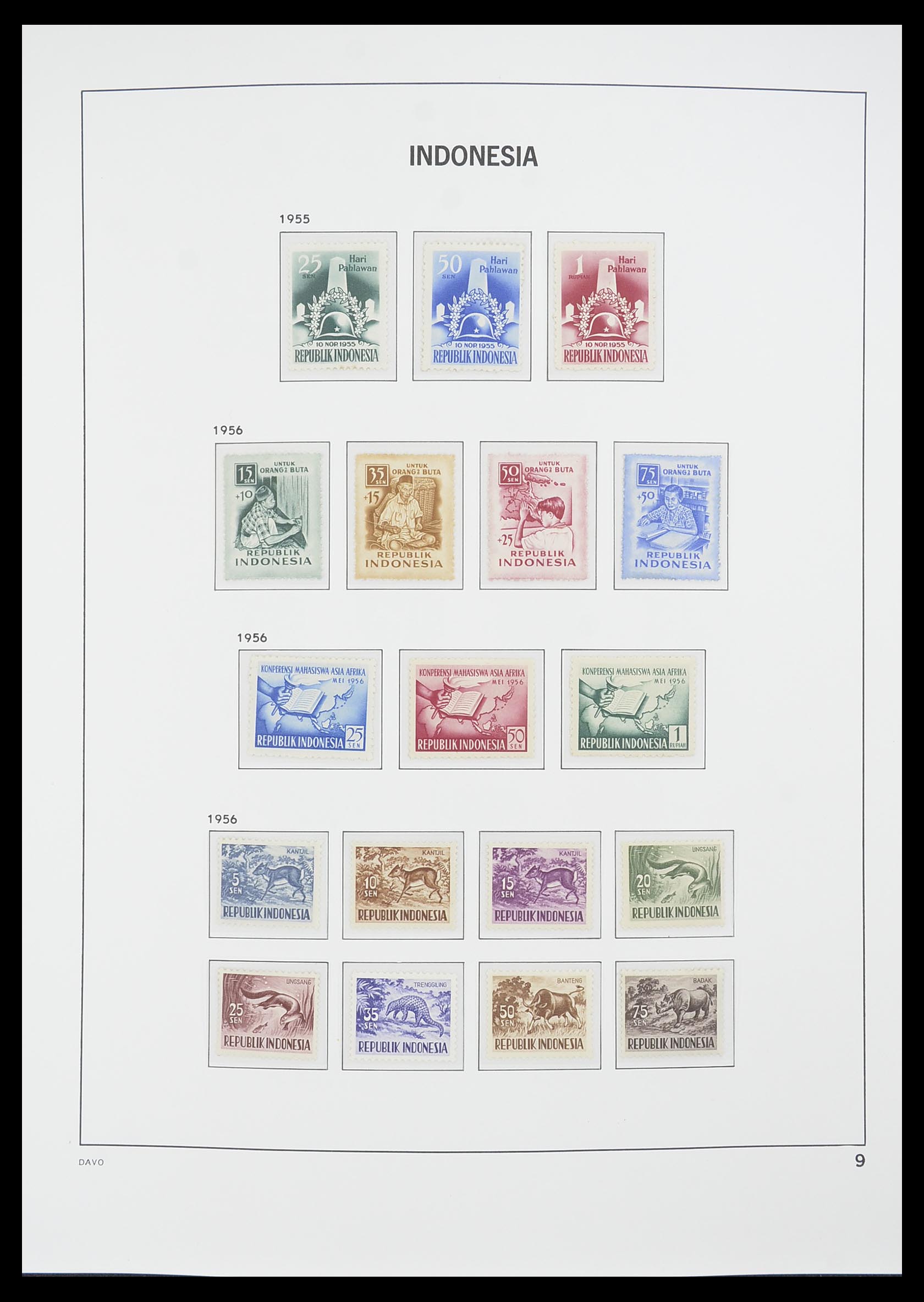 33777 009 - Postzegelverzameling 33777 Indonesië 1949-1969.