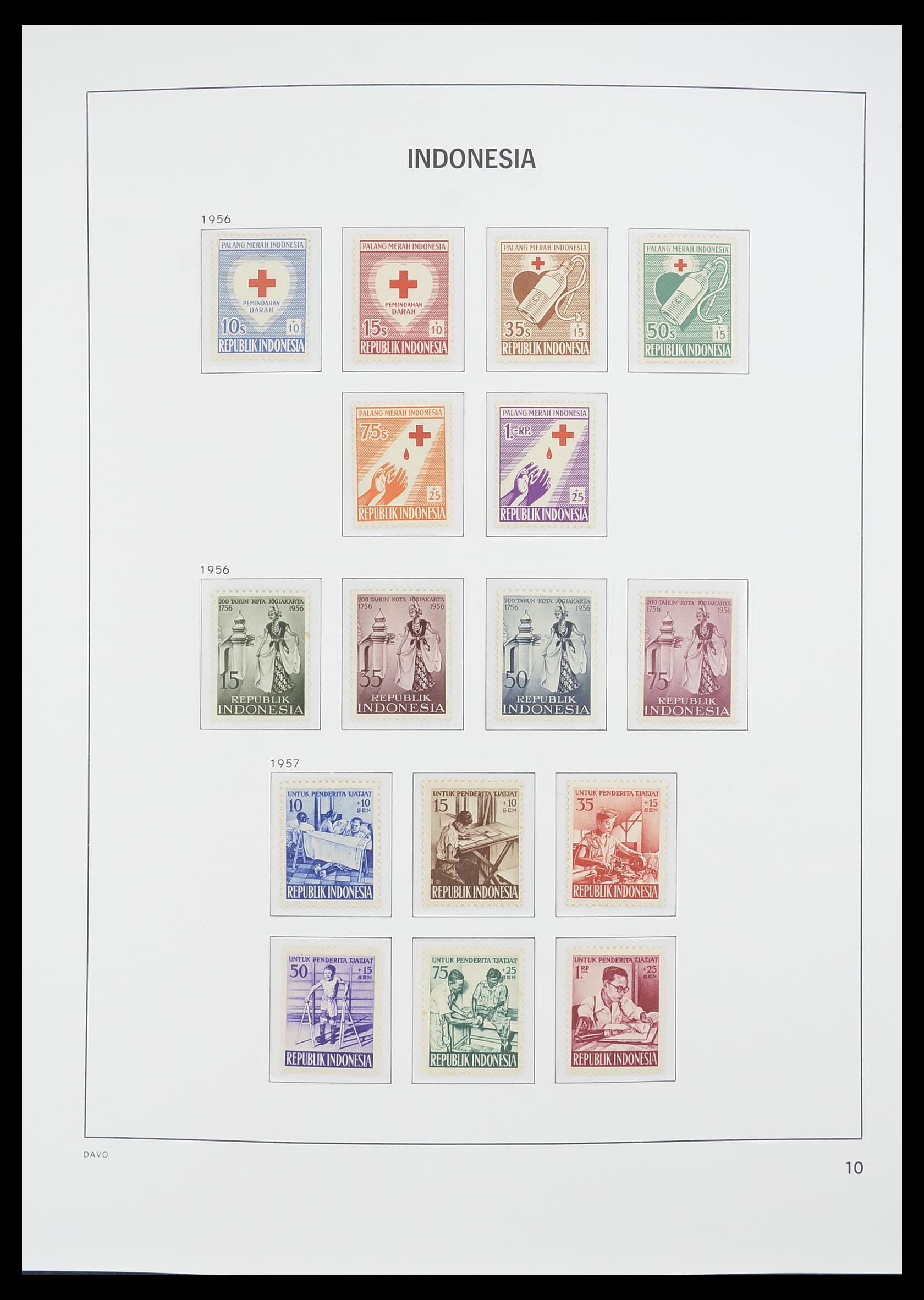 33777 010 - Stamp collection 33777 Indonesia 1949-1969.