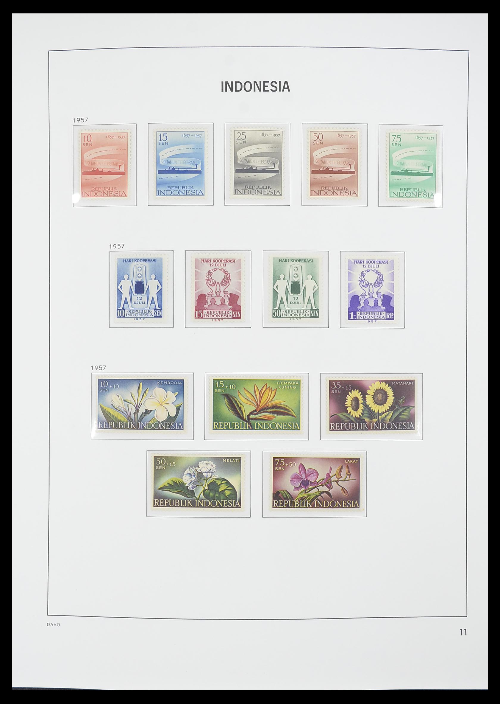 33777 011 - Postzegelverzameling 33777 Indonesië 1949-1969.