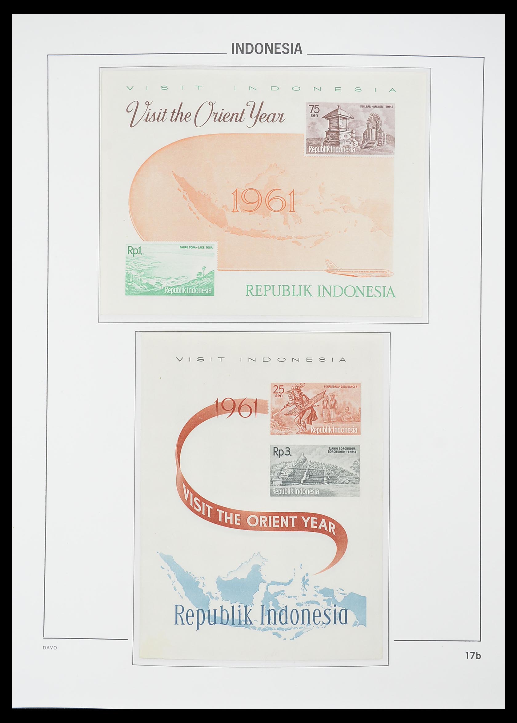 33777 019 - Postzegelverzameling 33777 Indonesië 1949-1969.