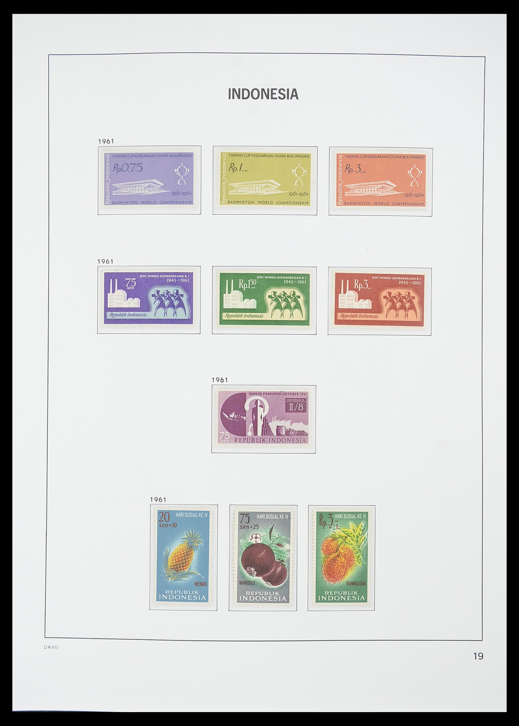 33777 021 - Postzegelverzameling 33777 Indonesië 1949-1969.