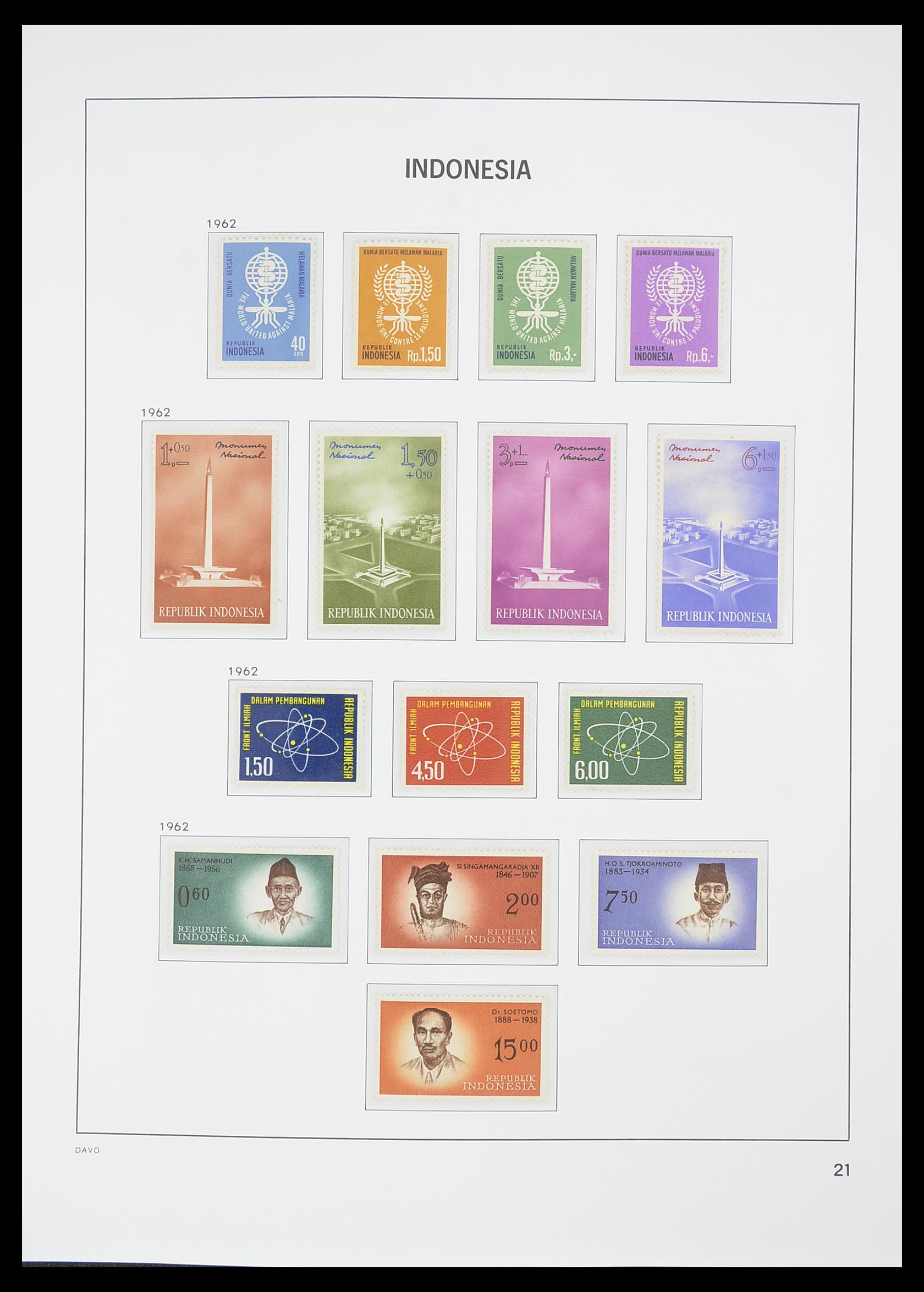 33777 023 - Postzegelverzameling 33777 Indonesië 1949-1969.