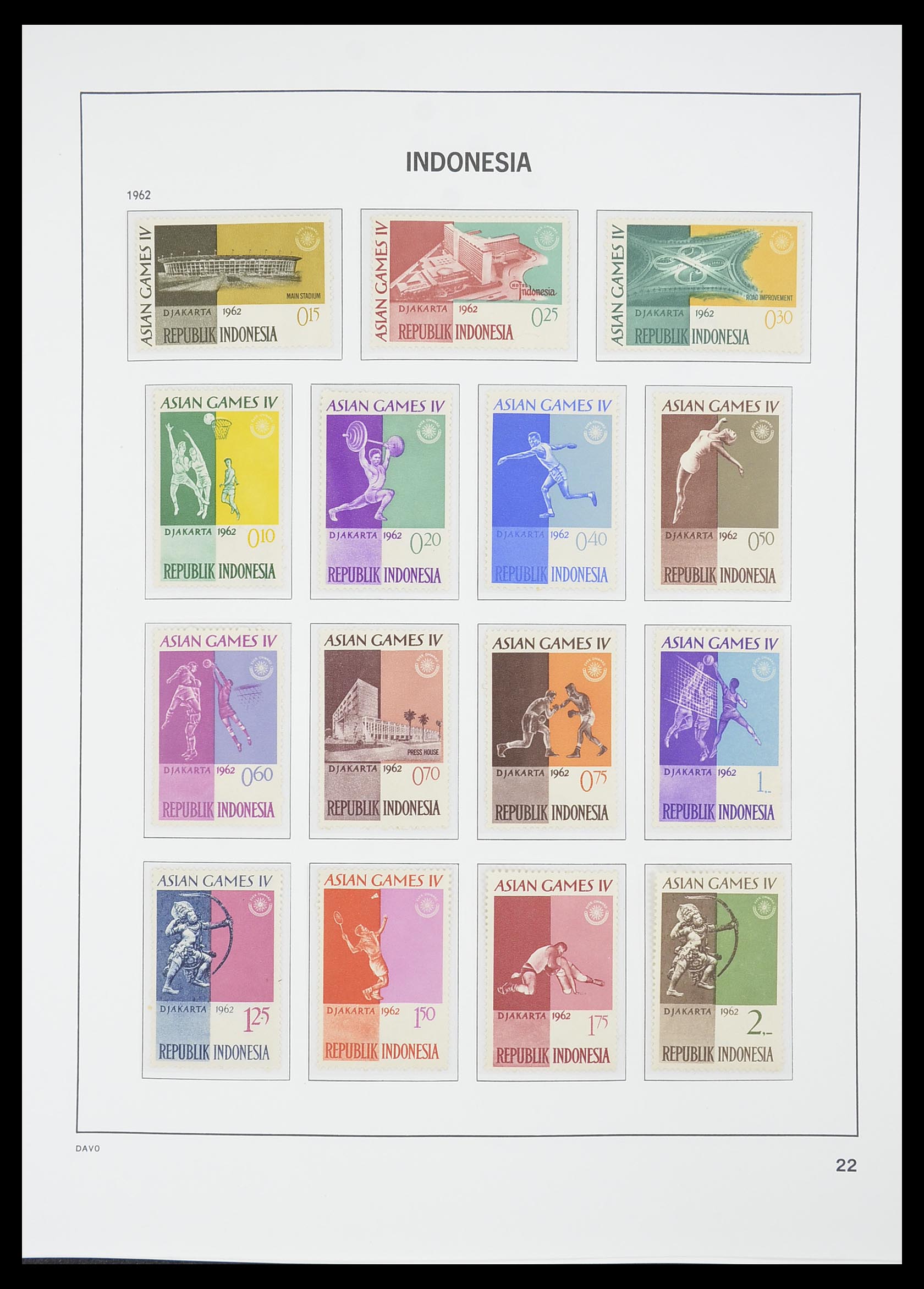 33777 024 - Postzegelverzameling 33777 Indonesië 1949-1969.