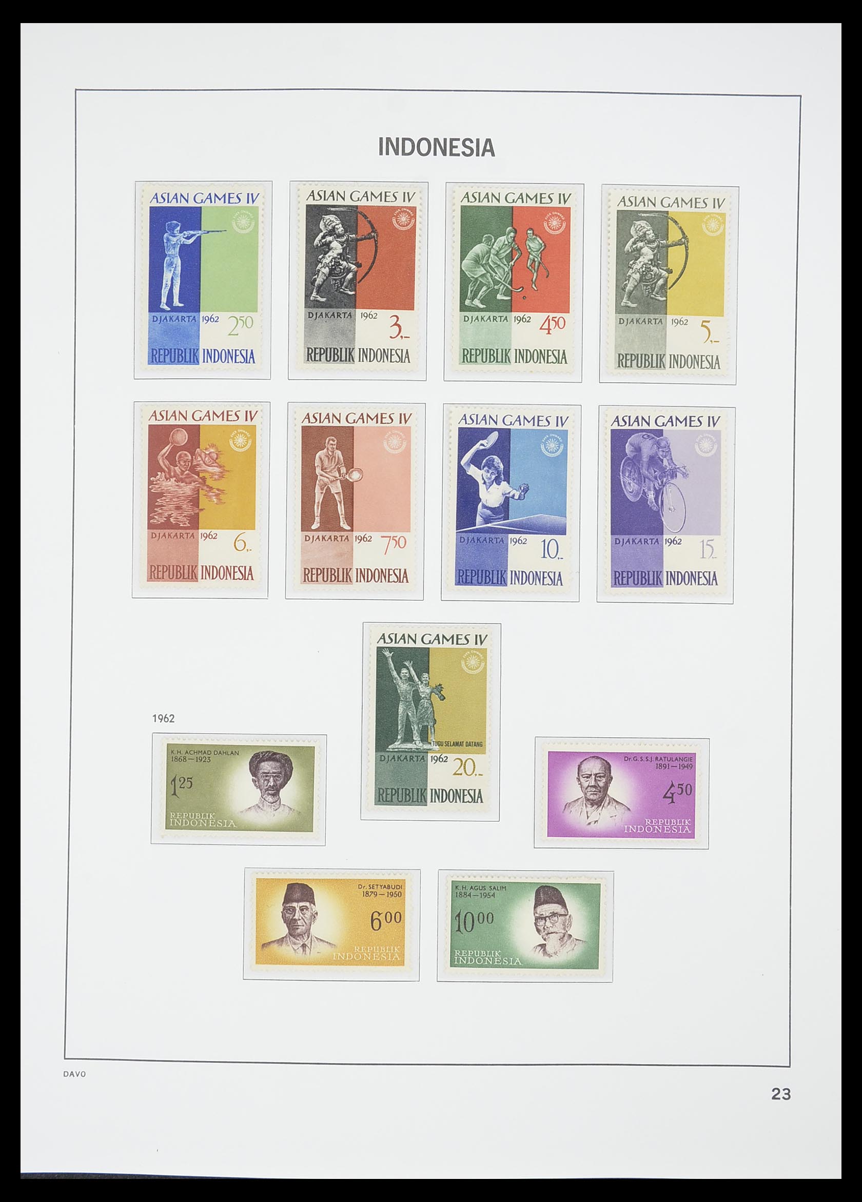 33777 025 - Postzegelverzameling 33777 Indonesië 1949-1969.