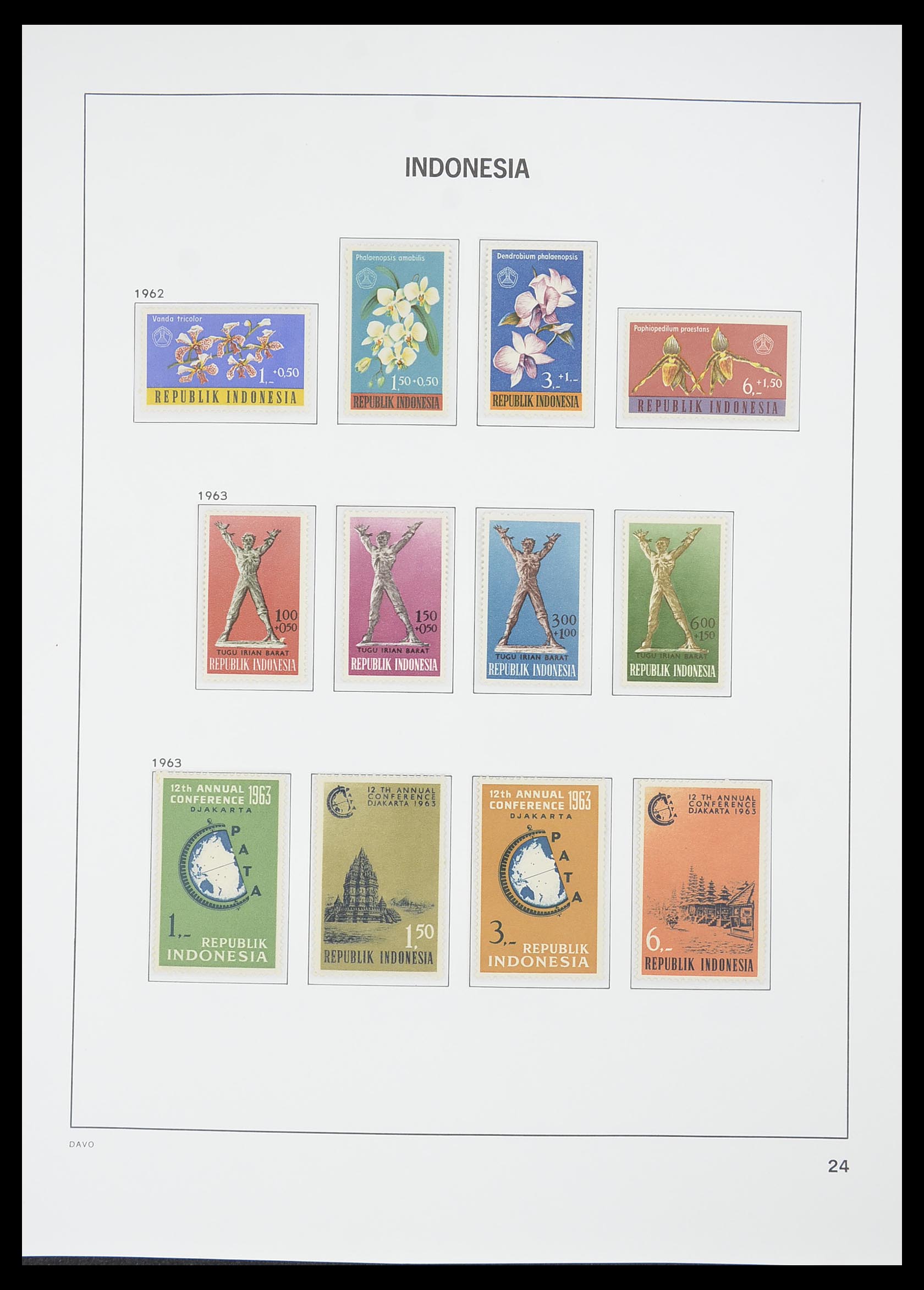 33777 026 - Postzegelverzameling 33777 Indonesië 1949-1969.