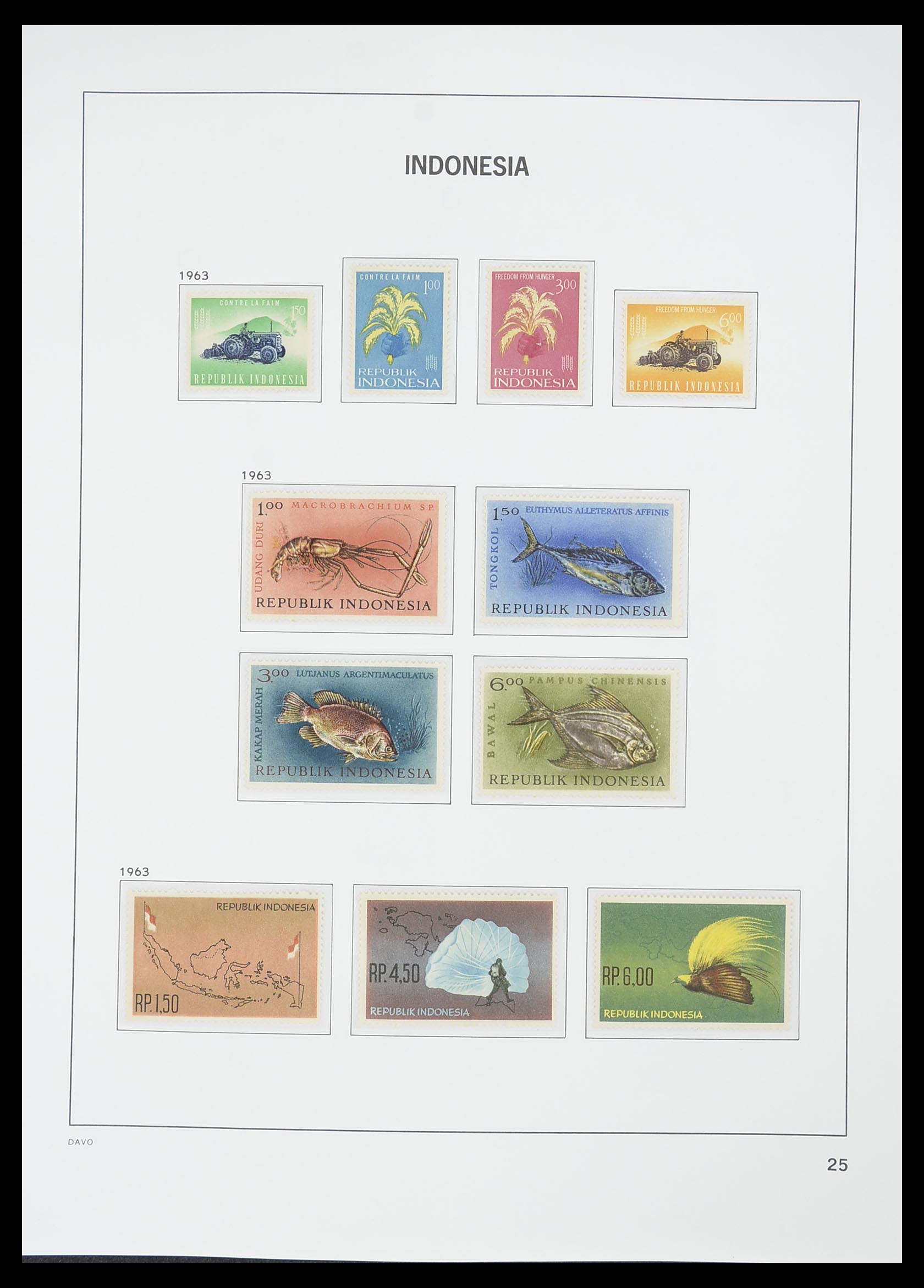 33777 027 - Postzegelverzameling 33777 Indonesië 1949-1969.