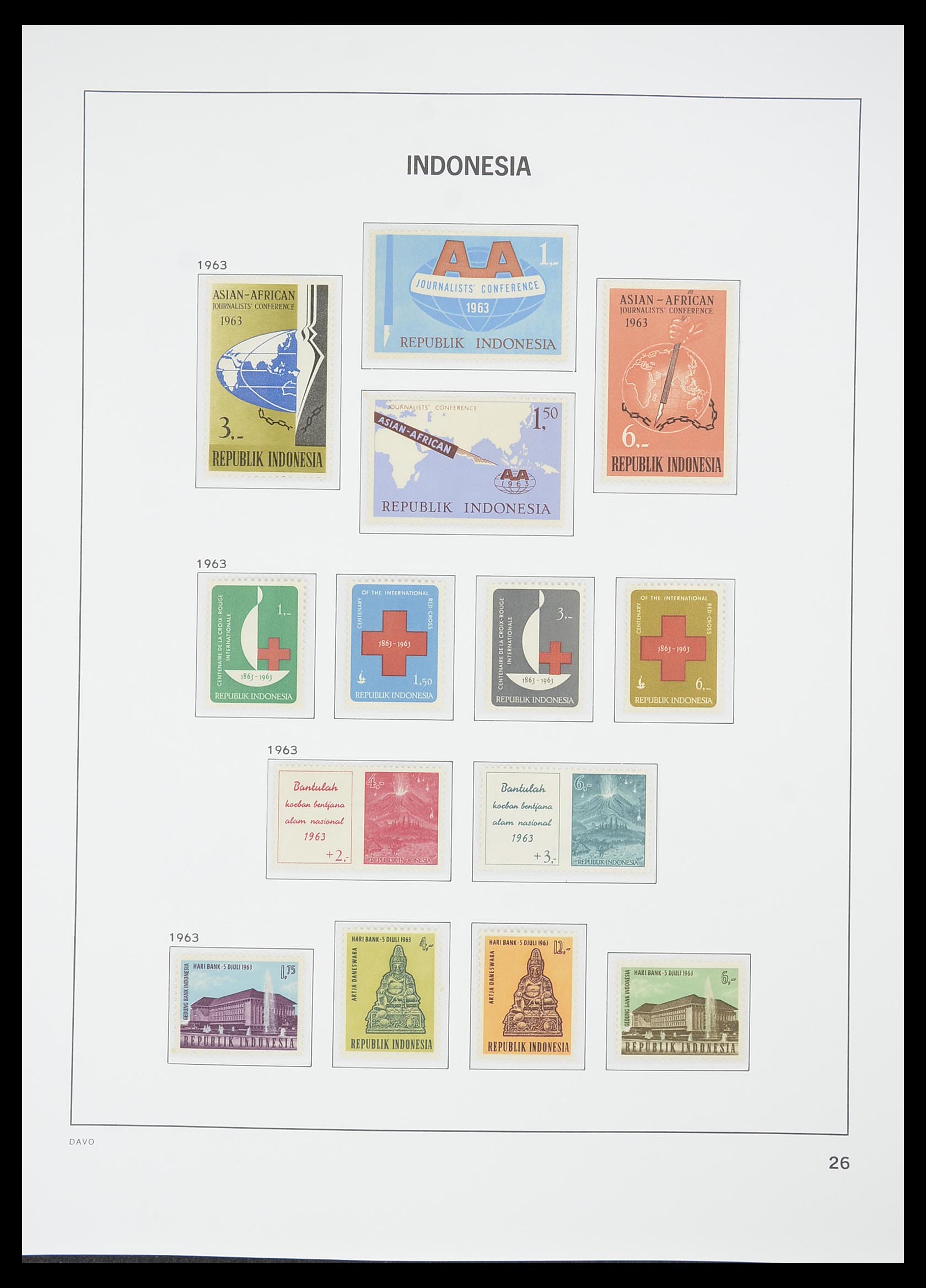 33777 028 - Postzegelverzameling 33777 Indonesië 1949-1969.